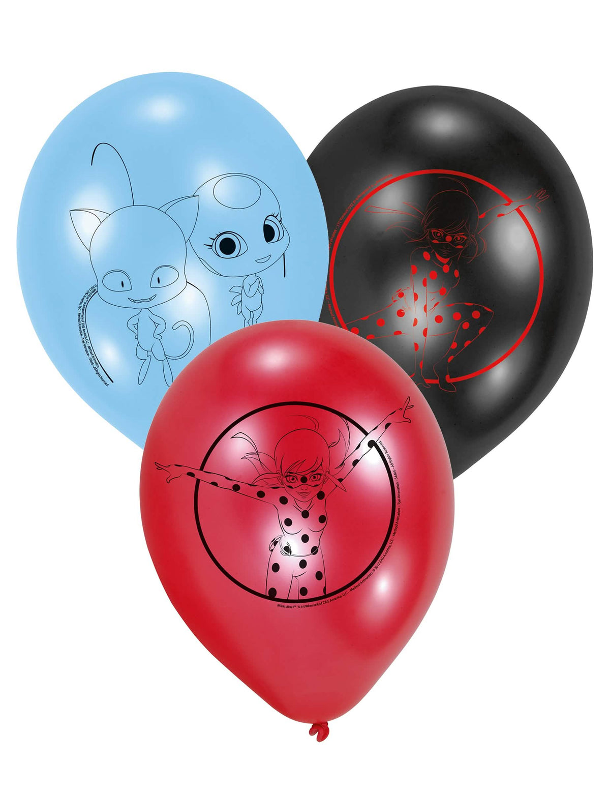 Latexové balónky Ladybug pro dítě červené černé a modré