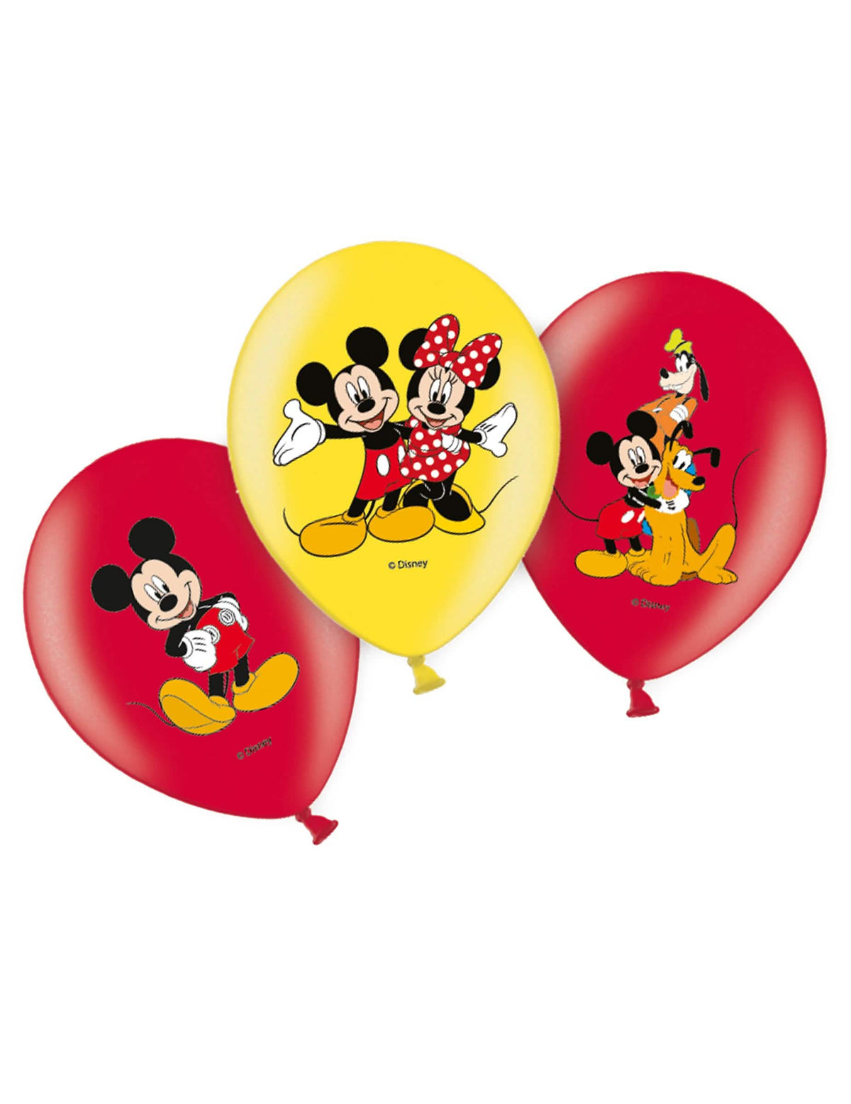 latexové balónky Mickey Mouse pro dítě červené a žluté