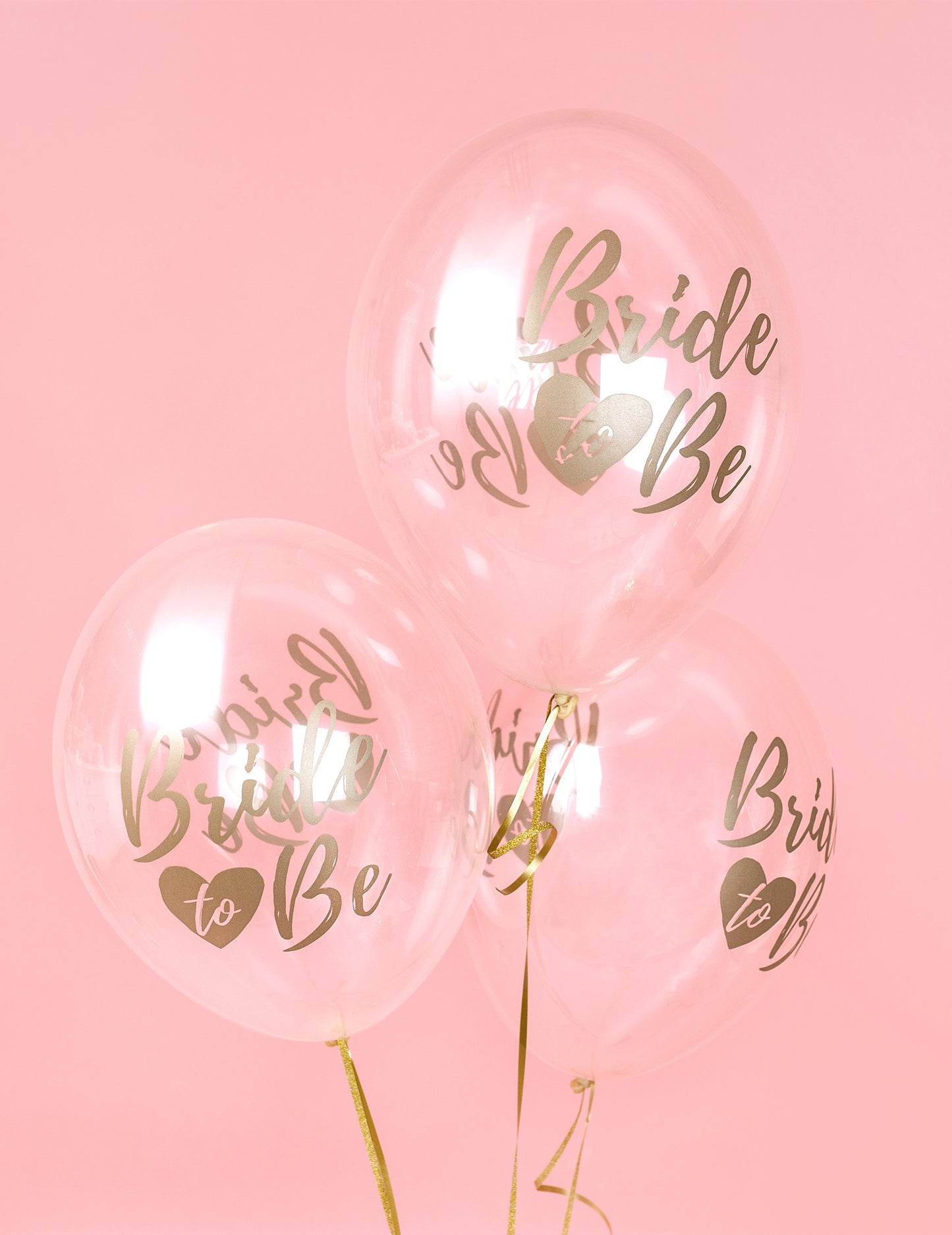 6 průhledných nevěst jako zlatých balónků 30 cm pro výzdobu rozlučky se svobodou