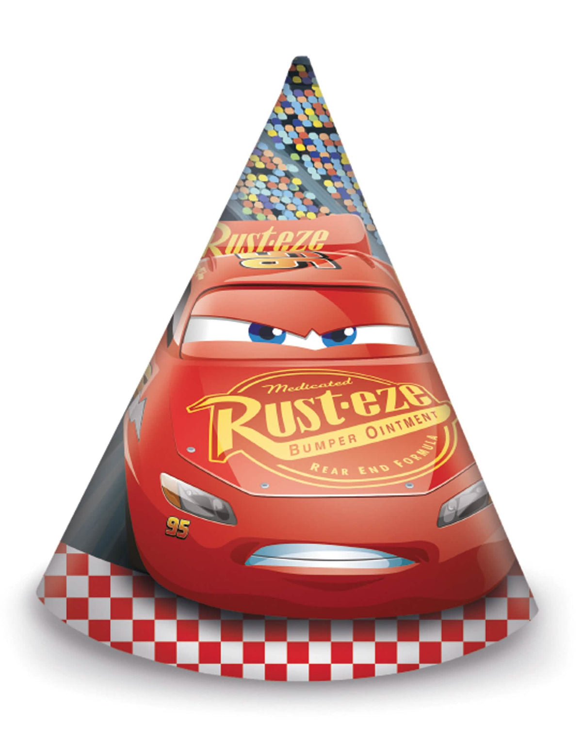 Party klobouk Cars 3 pro dítě červená s Flash McQueen