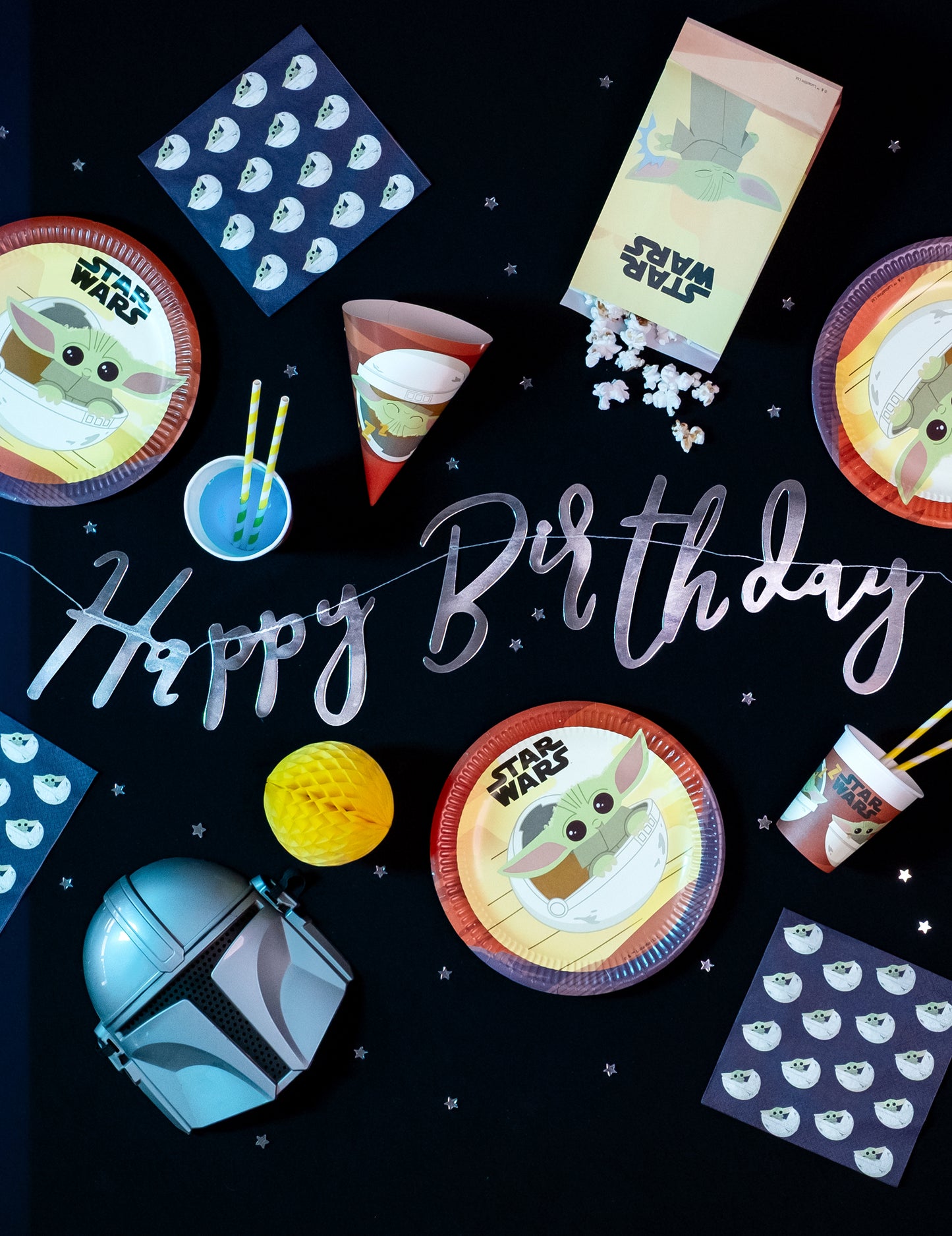 6 Kartonových kloboučků Baby Yoda The Mandalorian™