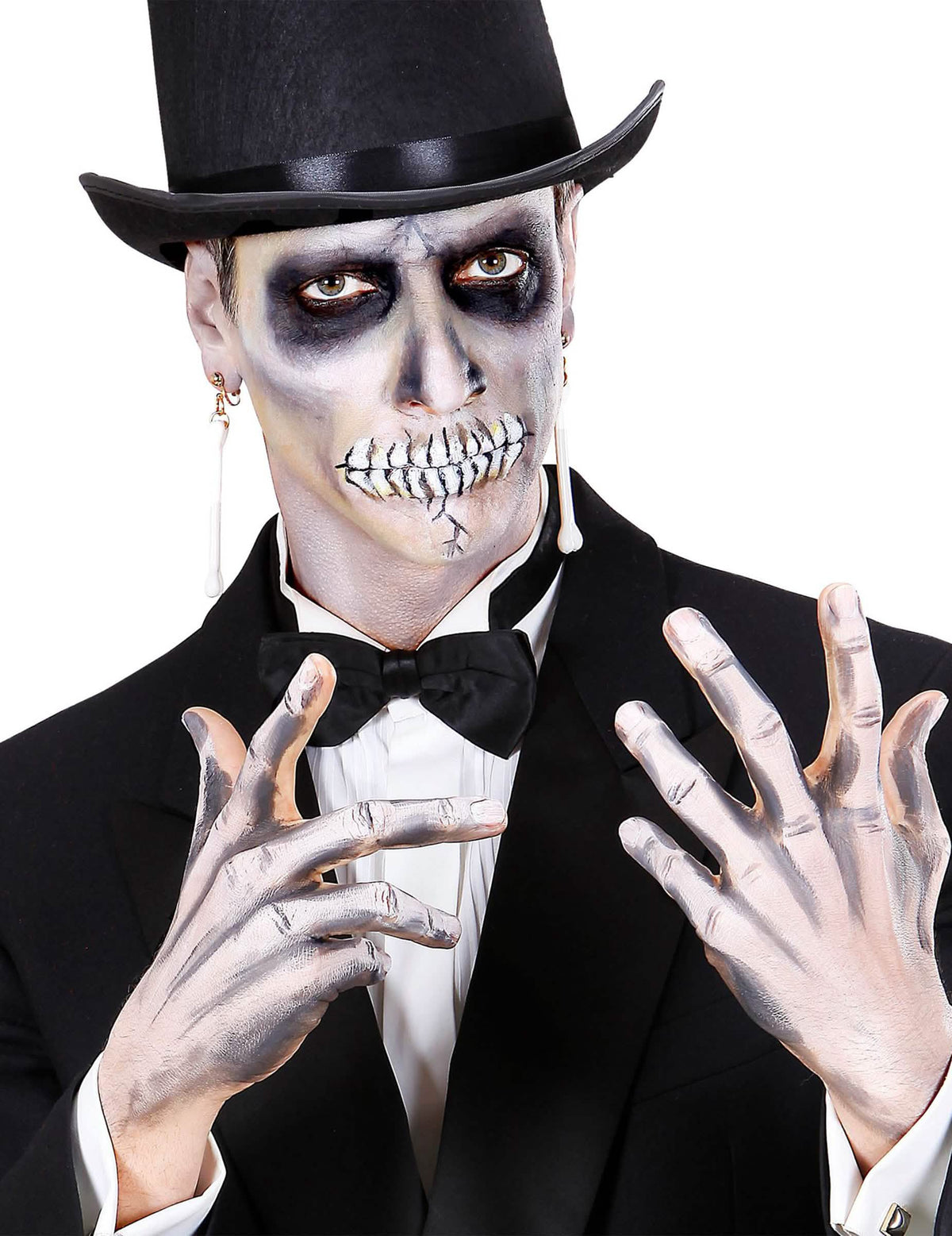 Make-up kostry provedený pomocí 6 zasouvacích barevných tužek na líčidla na párty pro dospělý i dítě
