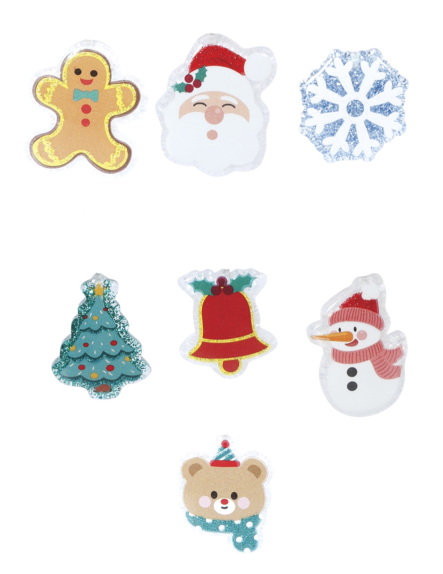 6 vianočných gumičiek do vlasov