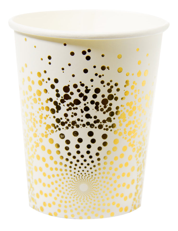 6 luxusních zlatých sklenic 250ml