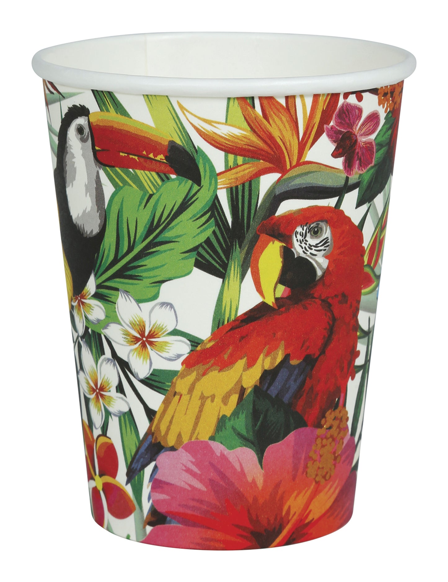 6 Gobelets oiseaux tropicaux 240 ml