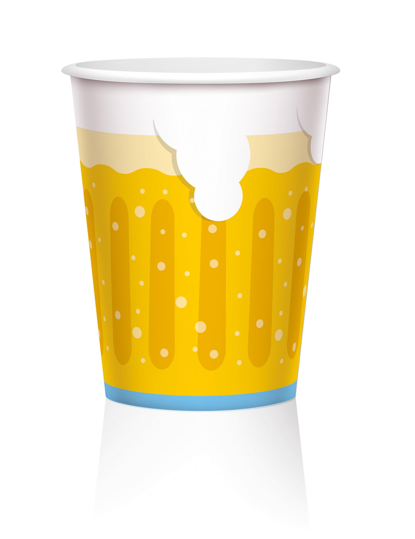 6 velkých kartonových pivních kelímků o objemu 450 ml