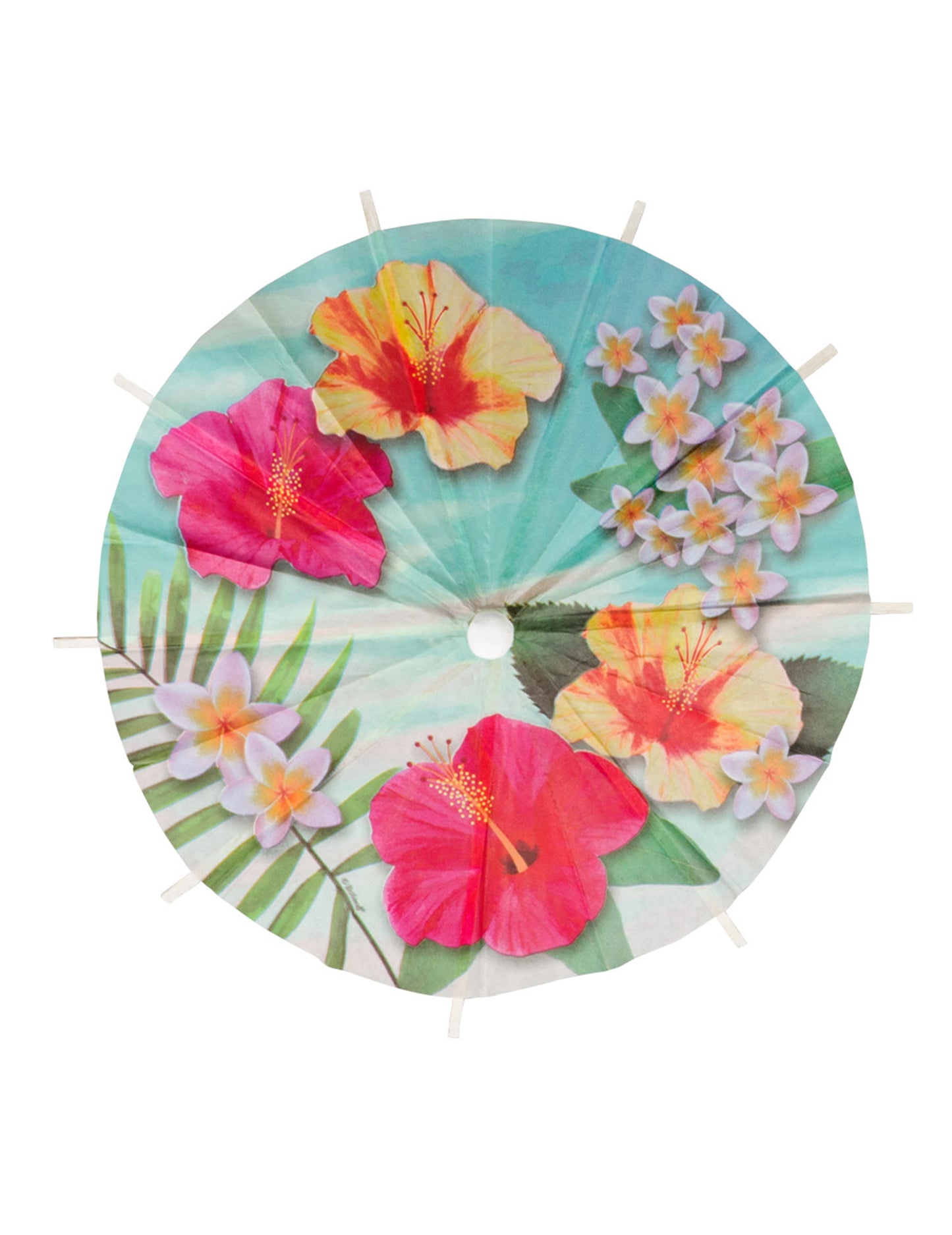 6 hawajských koktejlových deštníčků na párty Hawaii 18 cm