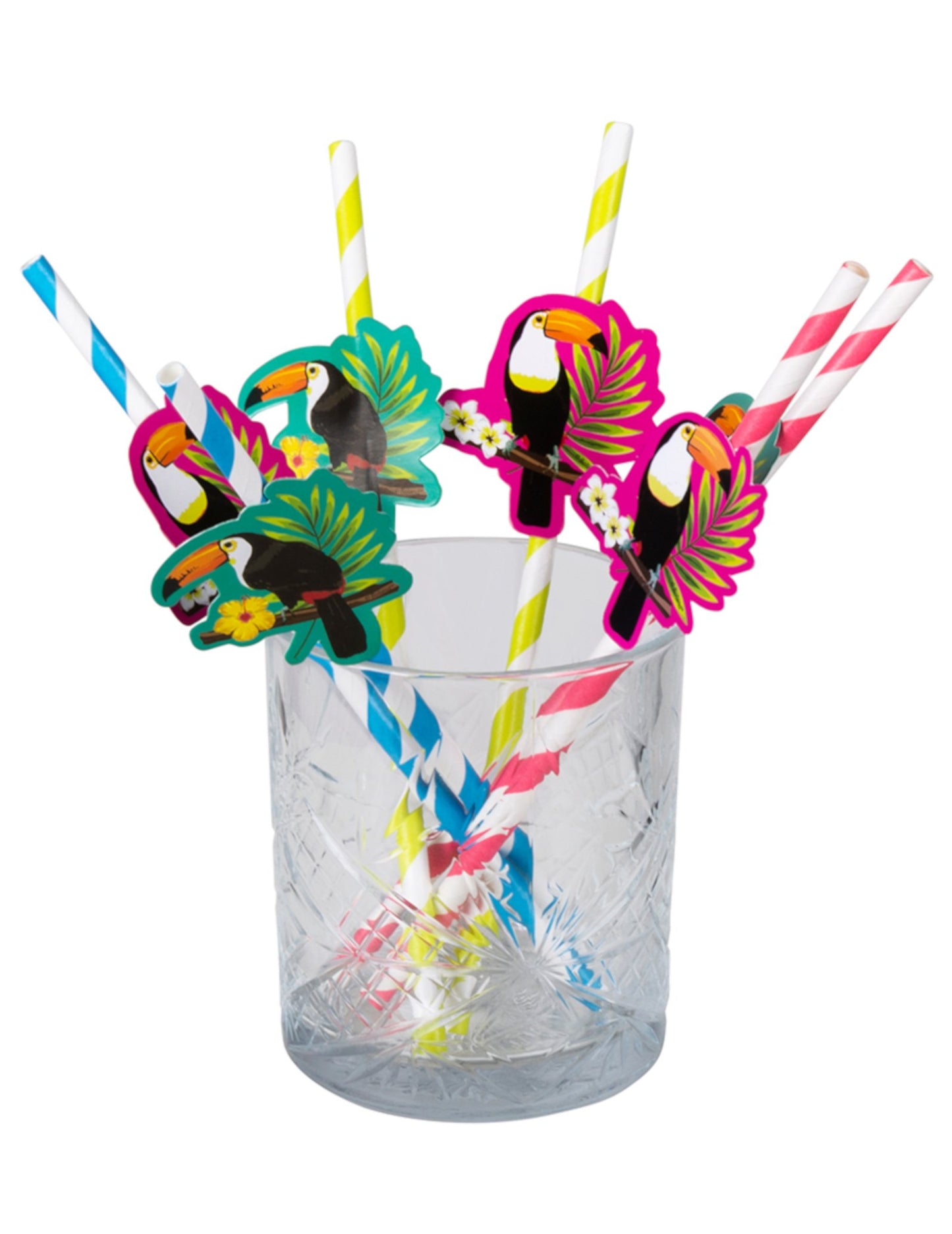 6 Toucanské lepenkové brčka 20 cm