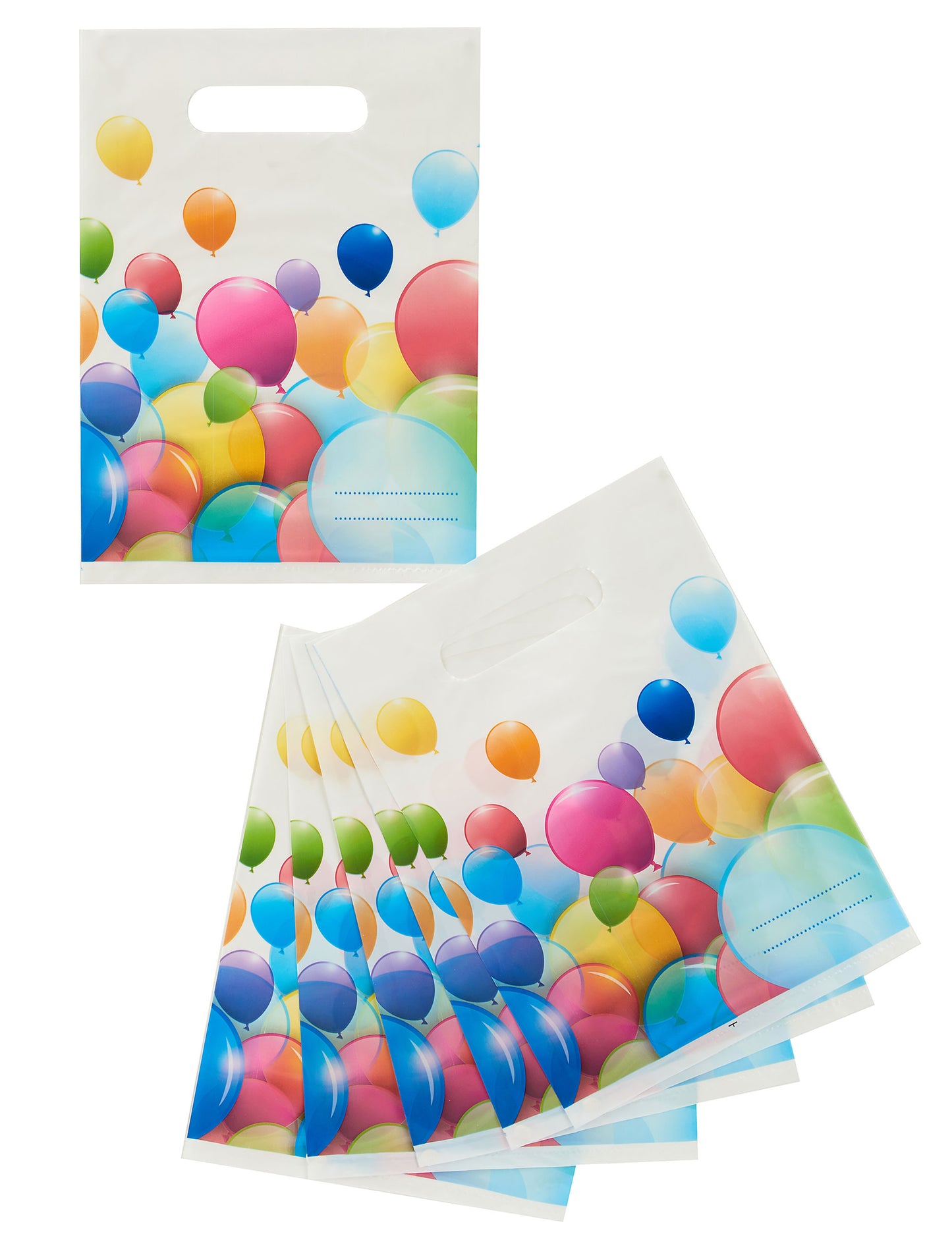 6 Dárkové tašky s létajícími balónky 16,5 x 23 cm