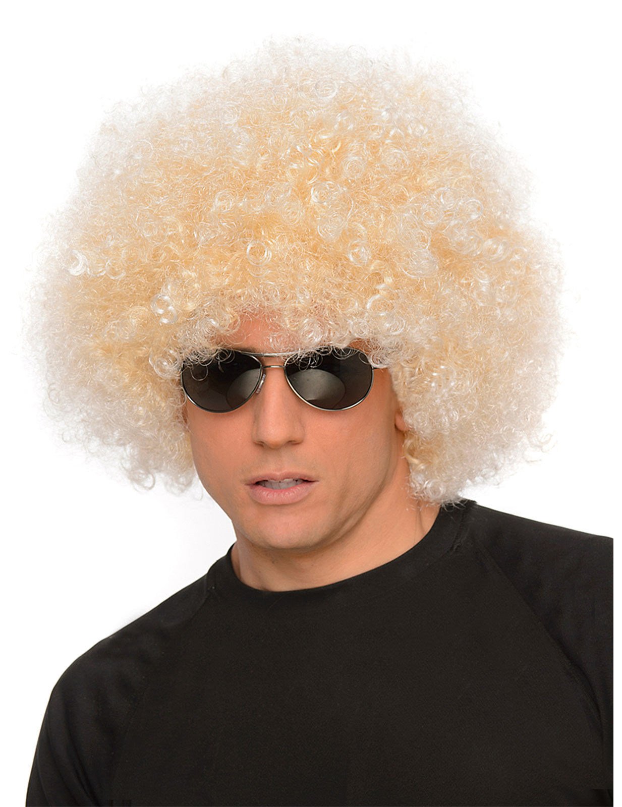 Obří afro blond paruka ze 70. let