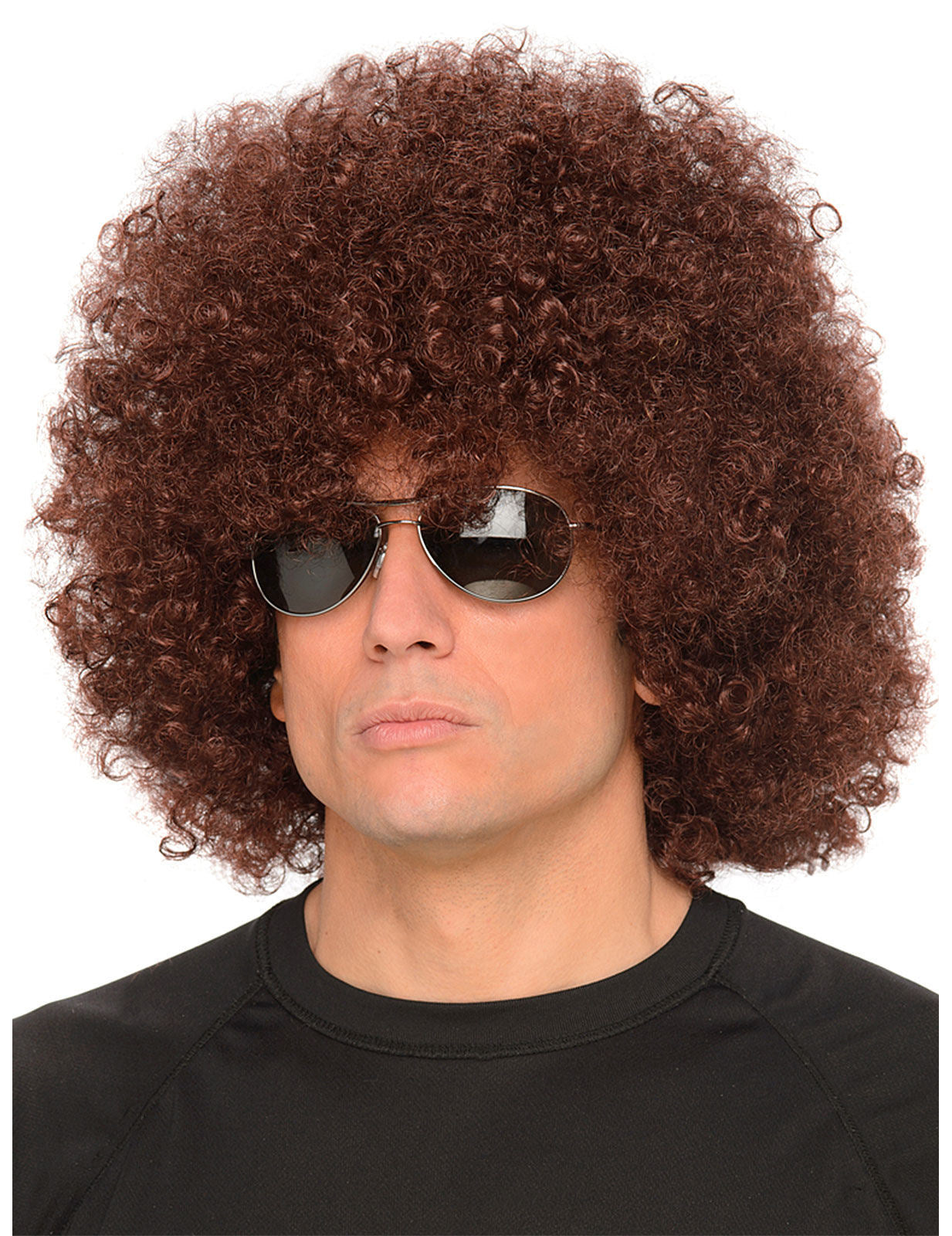 Hnědá afro paruka pro dospělé