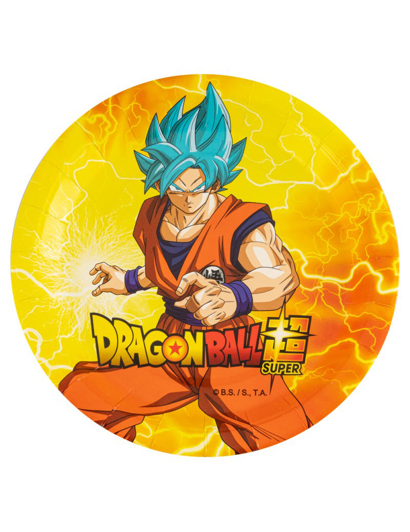 8 kartonových talířů Dragon Ball Z o průměru 23 cm