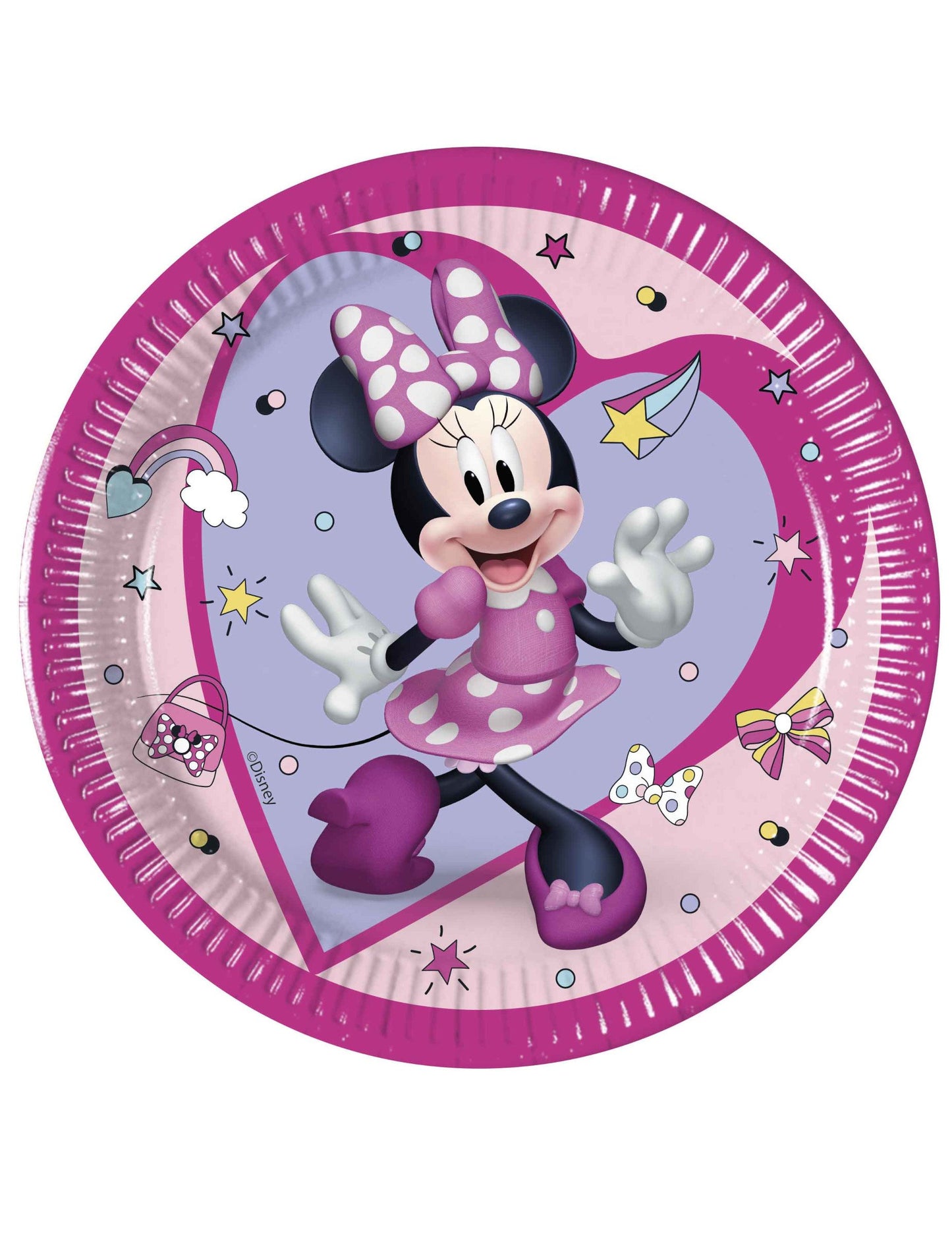 8 papírových talířů Minnie Junior 20 cm