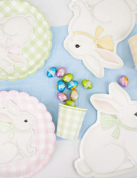 Mise en situation de table des assiettes en carton Mon Lapin