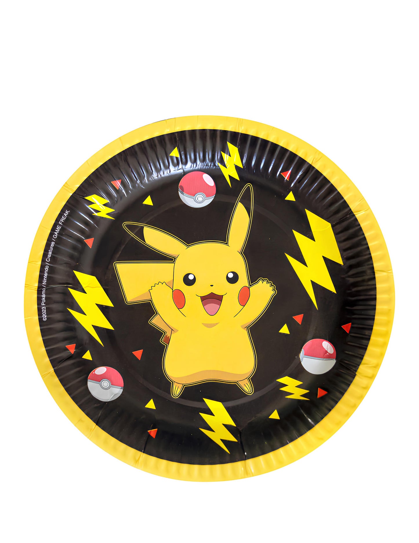 8 malých papírových talířků Pikachu Pokémon™ 18 cm