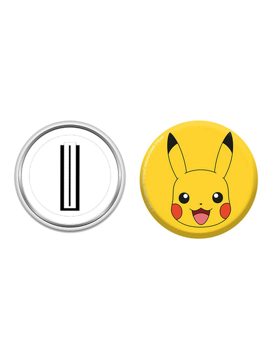 Vue de face et de dos des 8 Badges Pokémon