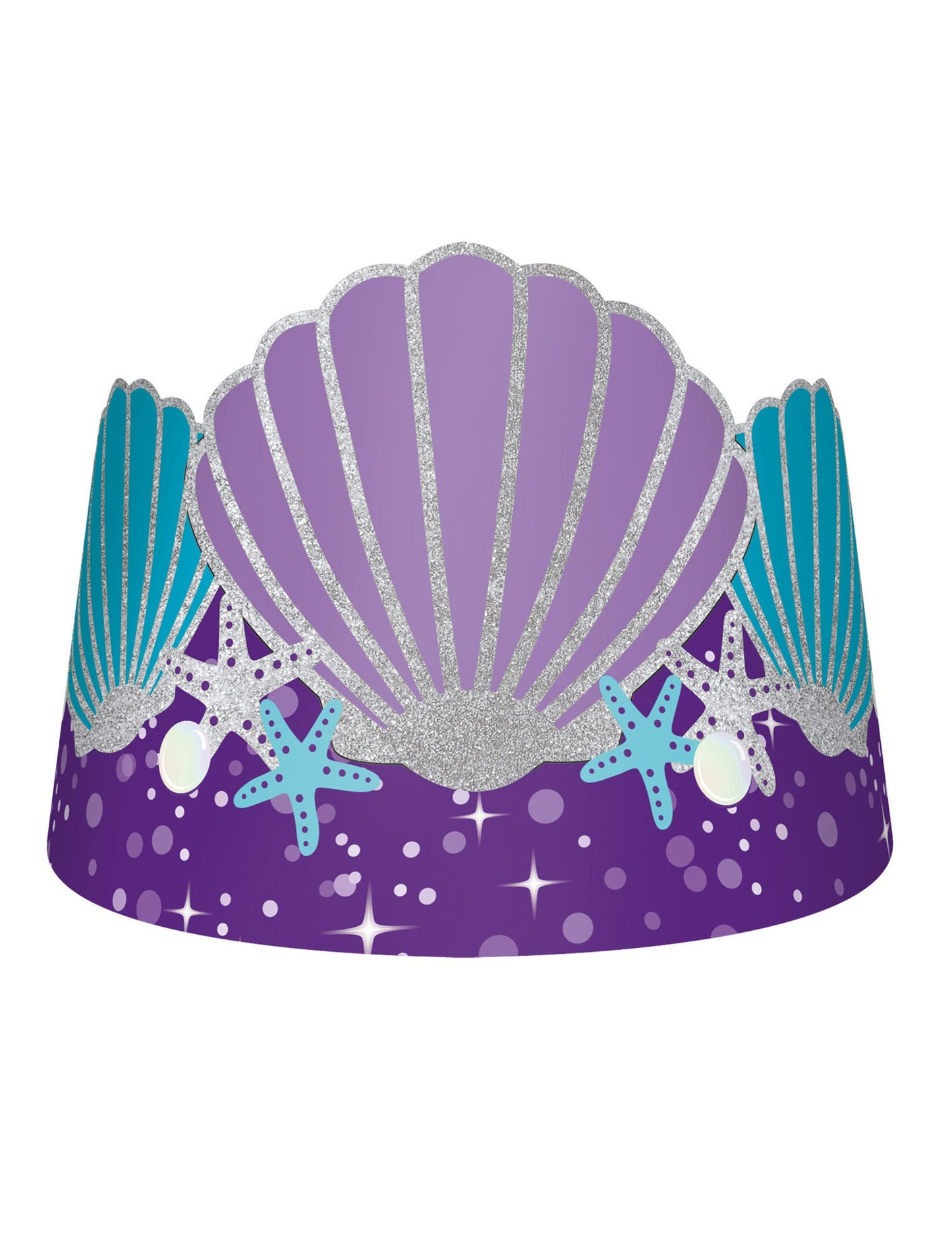 8 kartonových korunek s motivem Mermaid Dreams