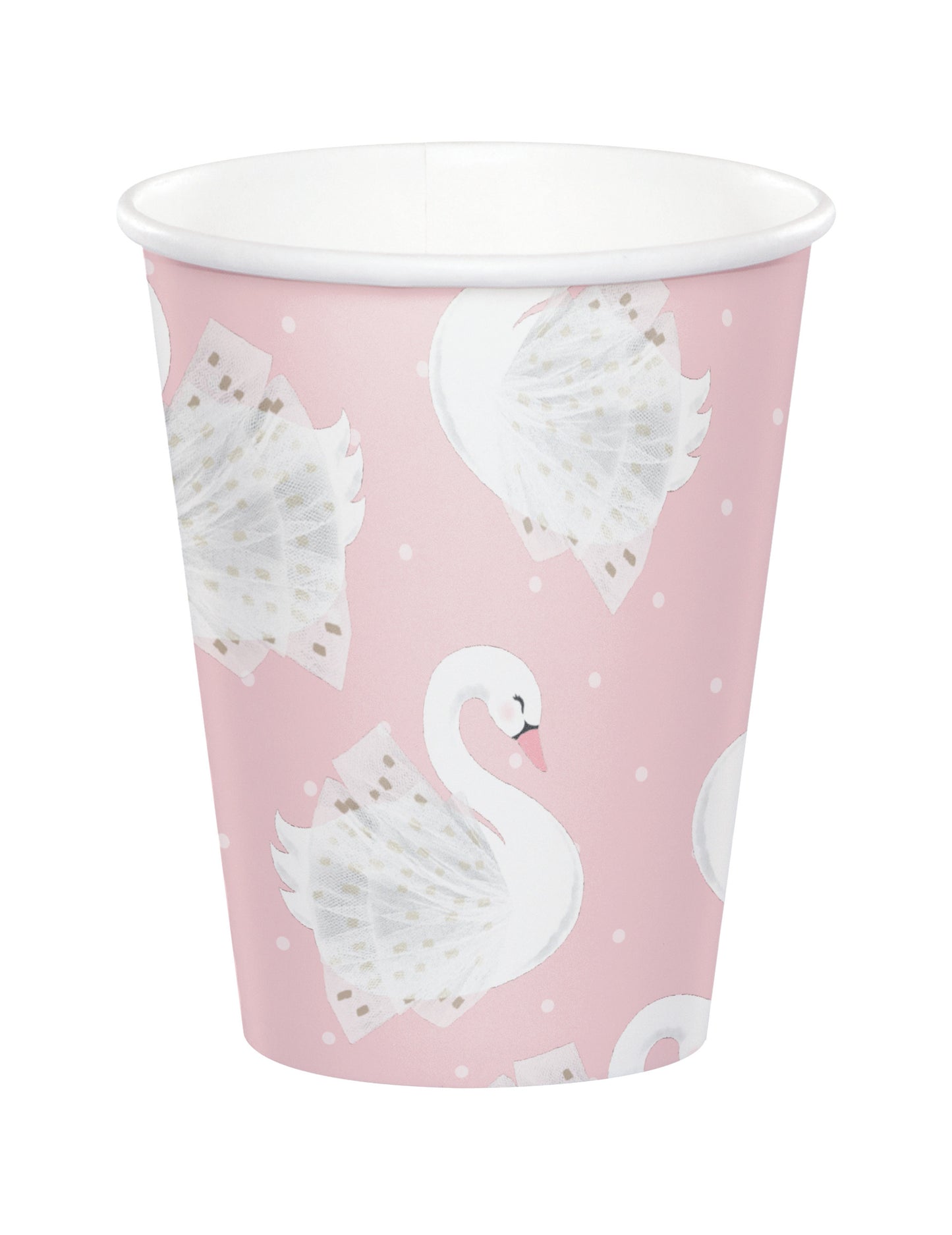 8 papírových kelímků Royal Swan Pink 256 ml
