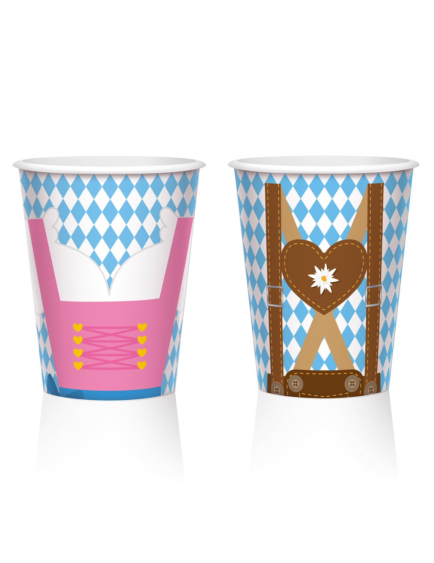 8 papírových kelímků na Oktoberfest 250 ml