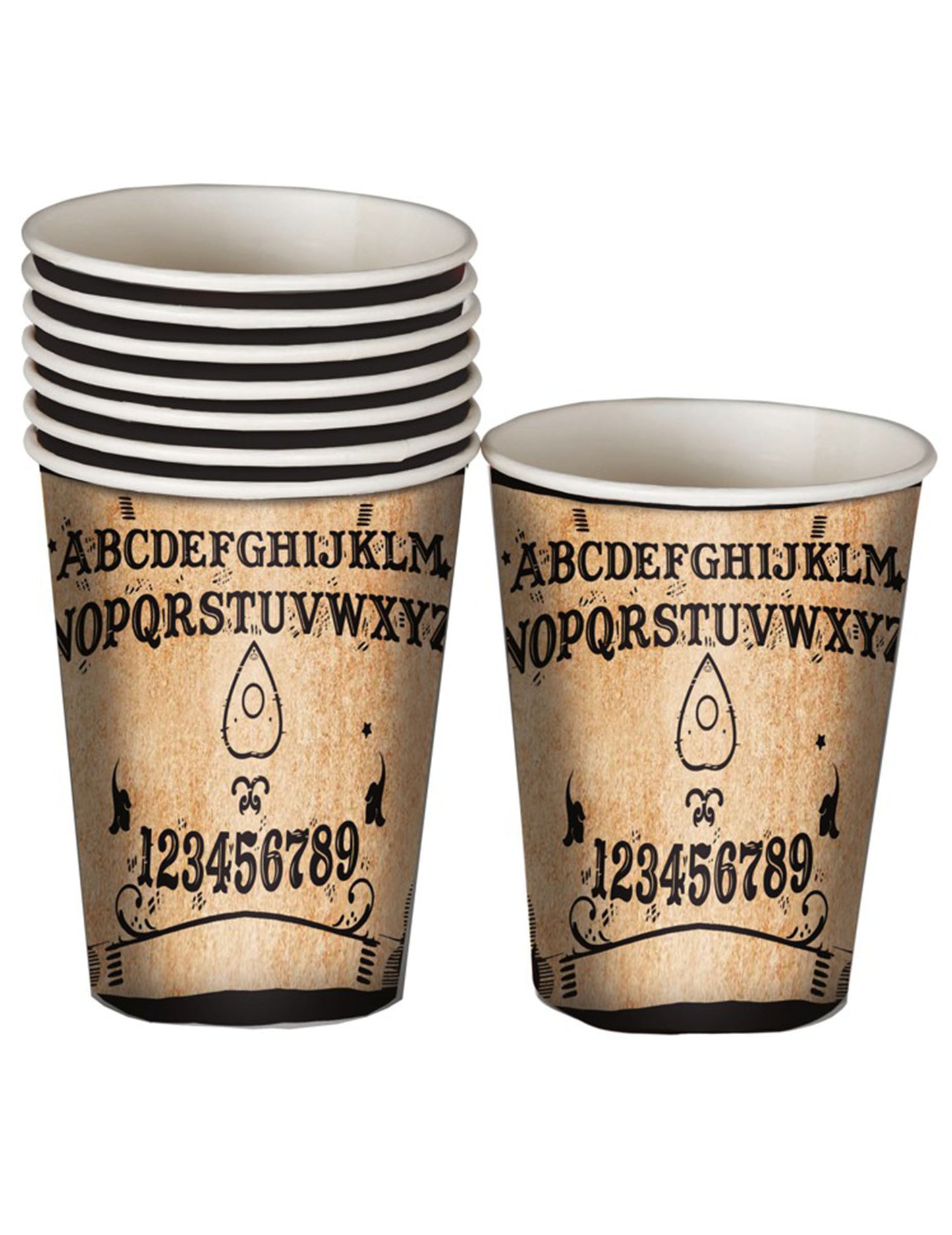 8 kelímků na Ouija tabuli 10 cm