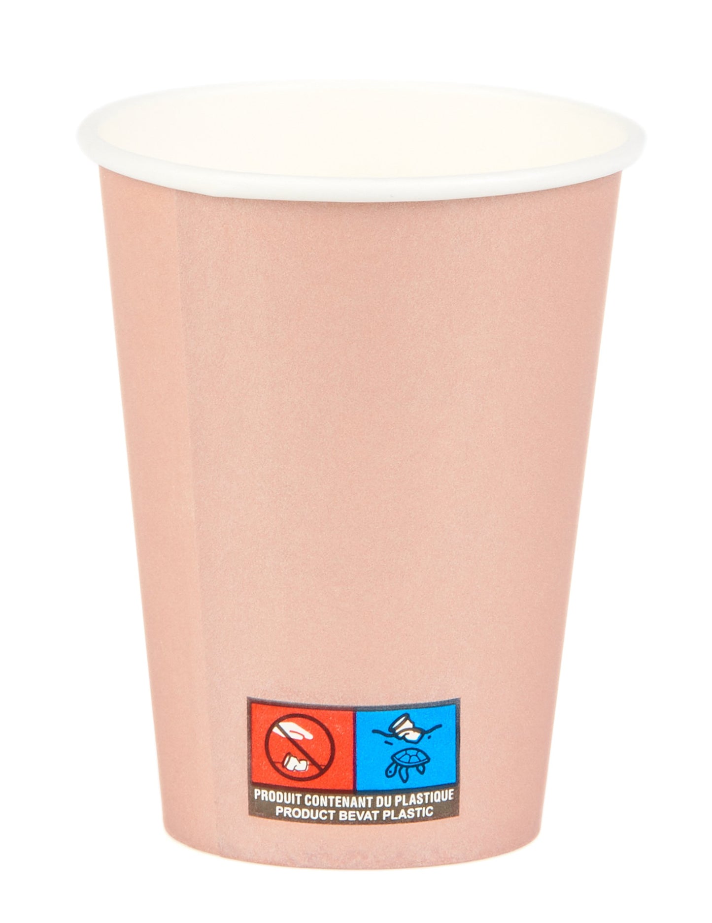 8 papírových kelímků růžového zlata 210ml