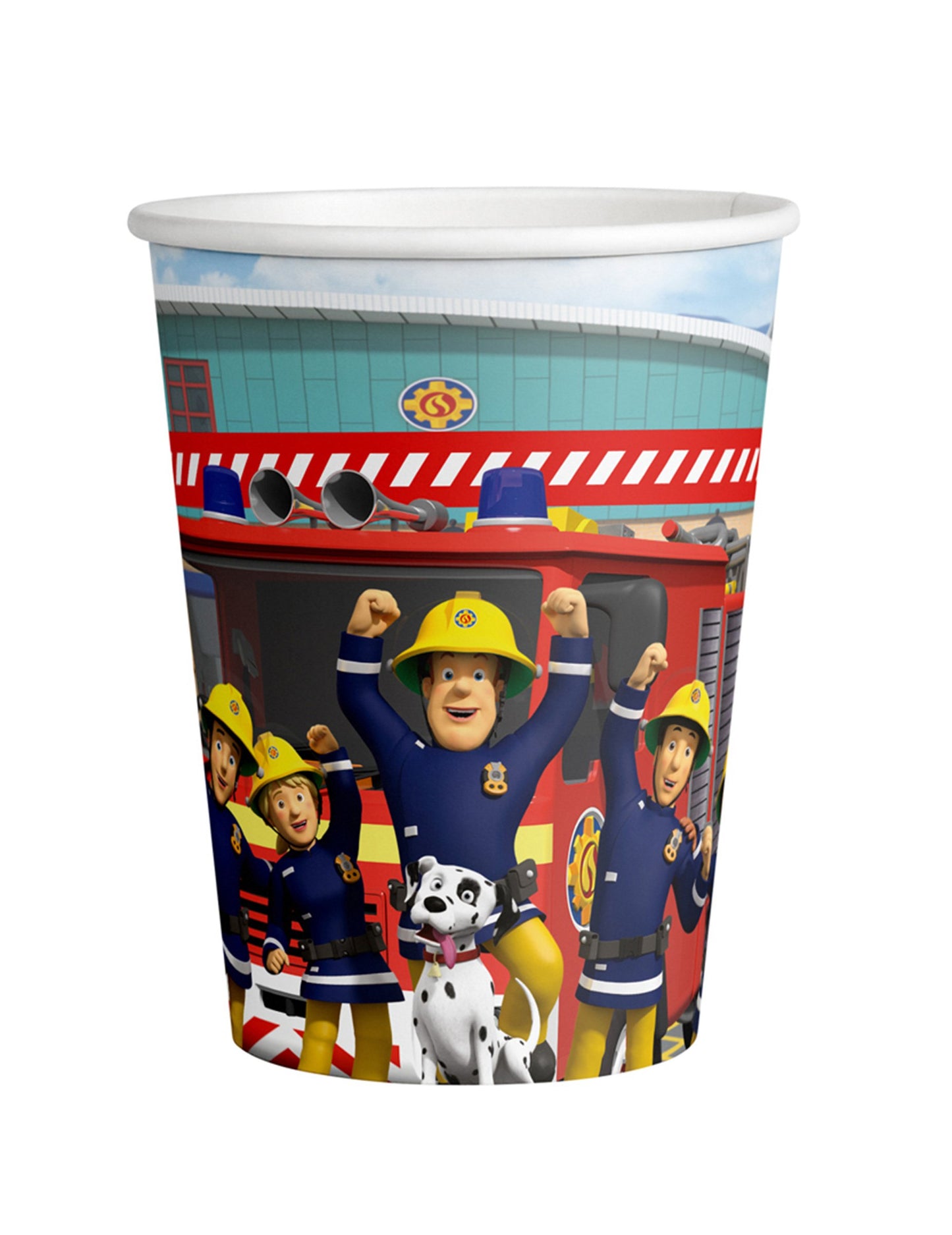 8 papírových kelímků Fireman Sam 250 ml