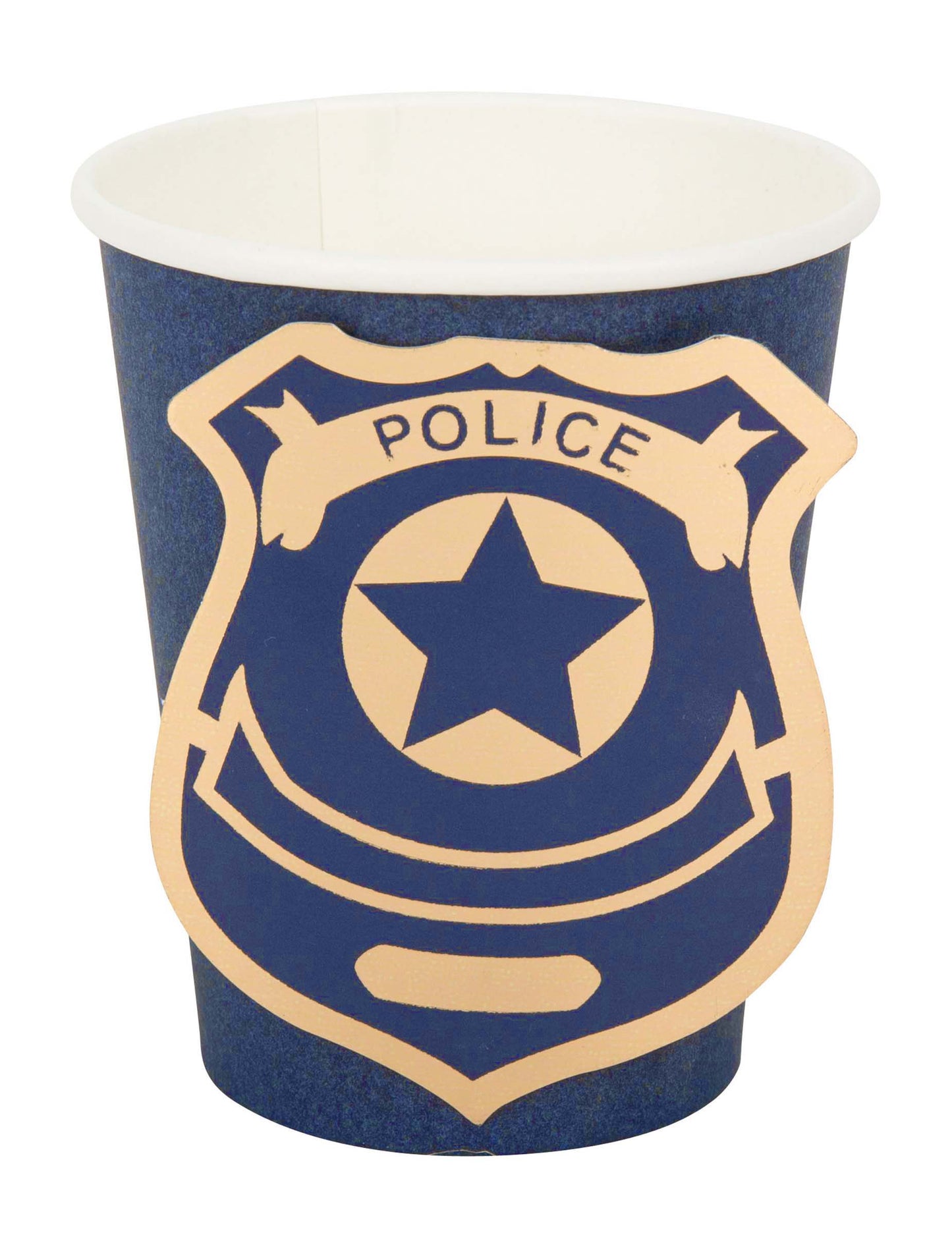 8 papírových kelímků Police v námořnickém a zlatém provedení 255 ml