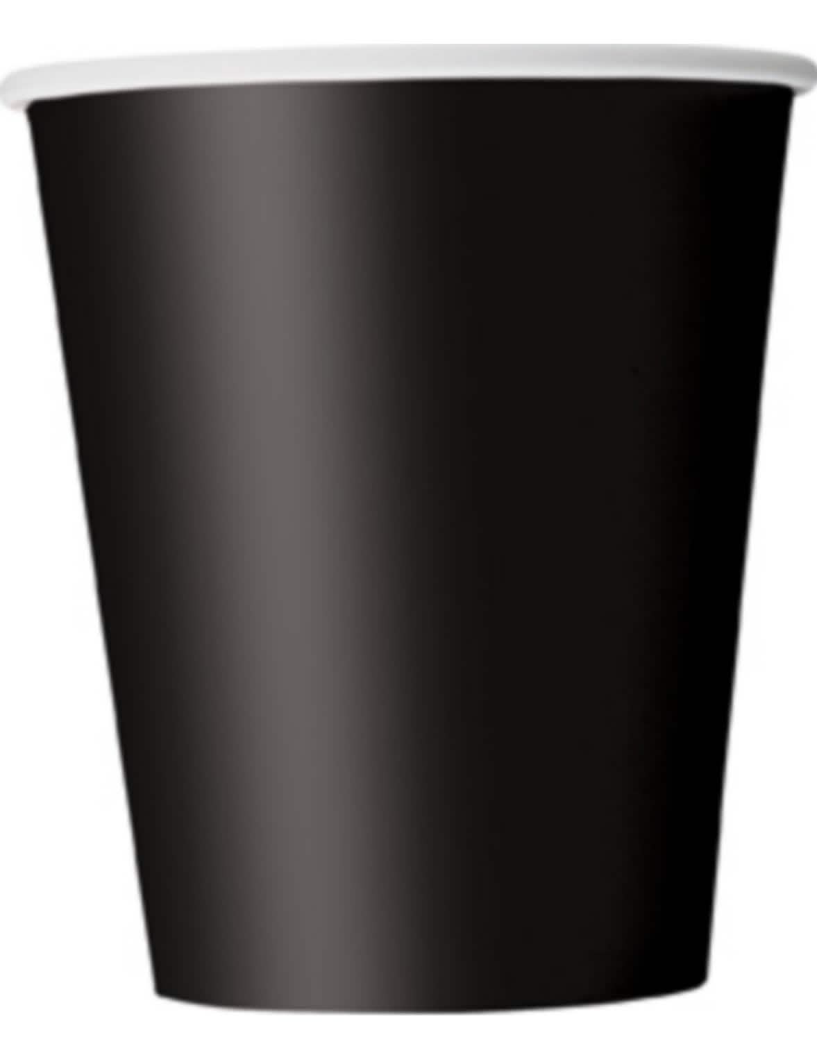 Černé papírové kelímky na oslavu 210 ml