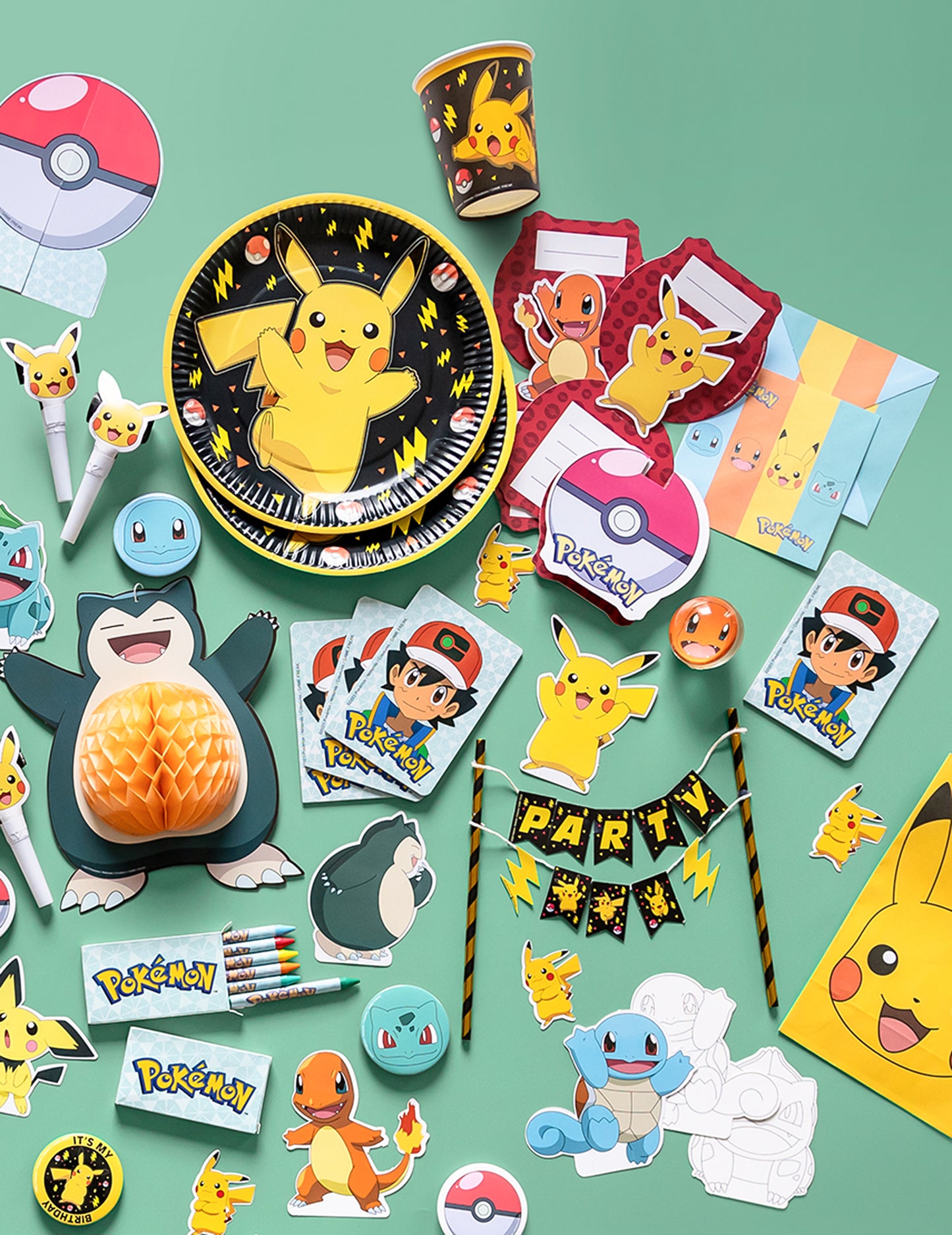 8 Pokémonových narozeninových pozvánek a obálek