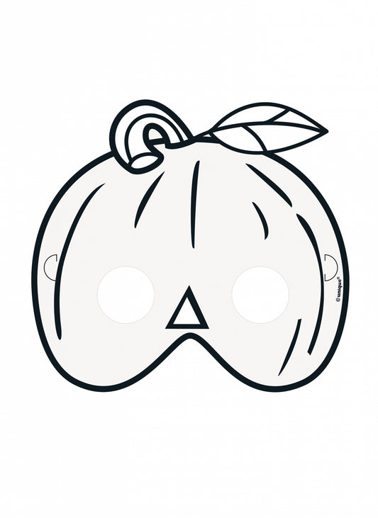 Modèle citrouille du masque en papier à colorier Halloween