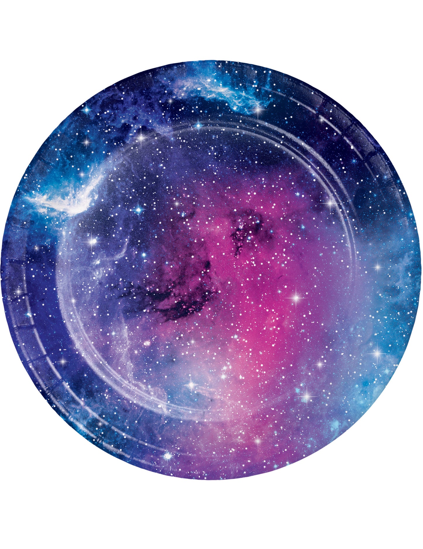 8 malých papírových desek pro galaxie a hvězdy 18 cm