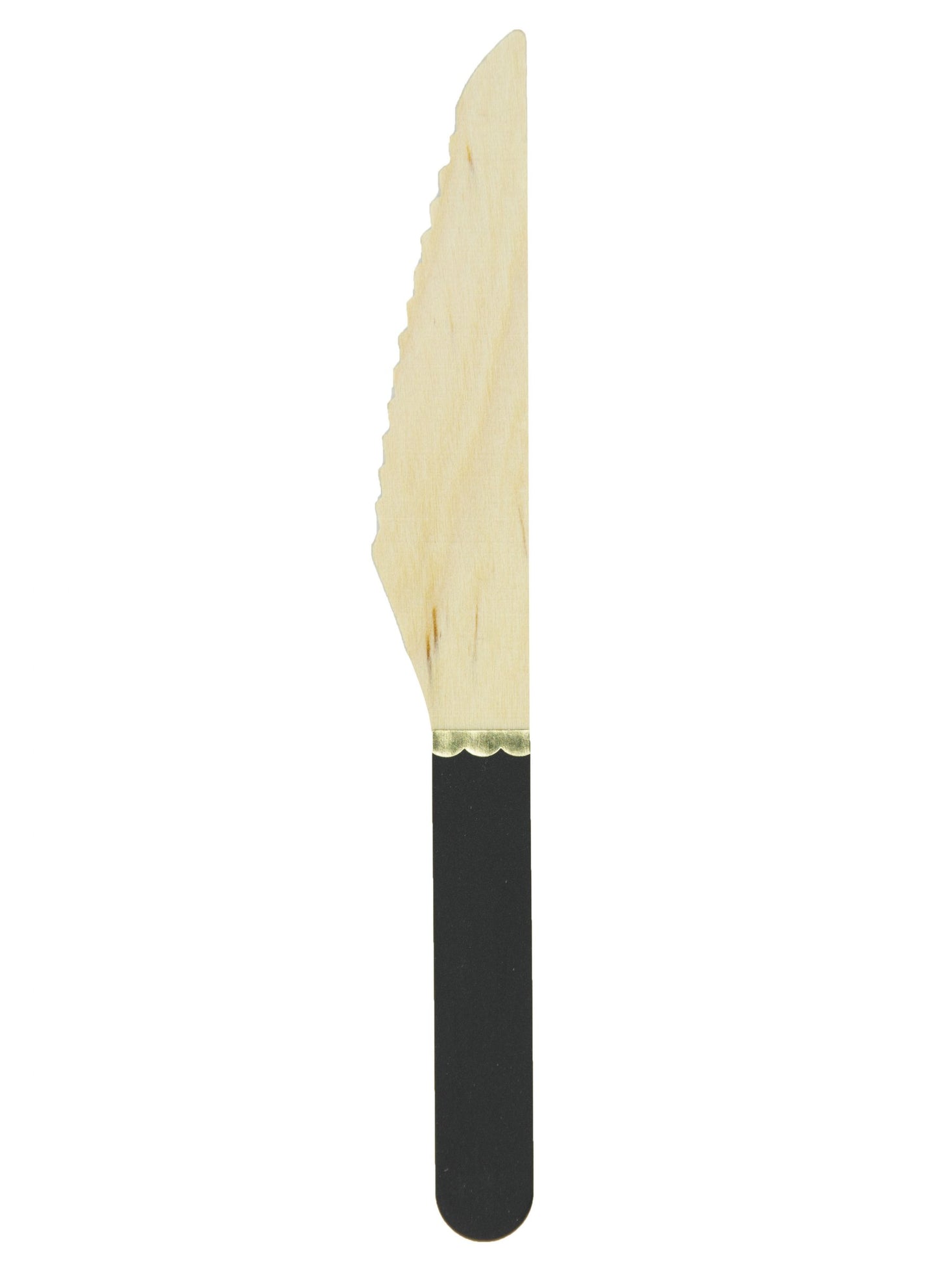 8 malých černých dřevěných nožů 16 cm