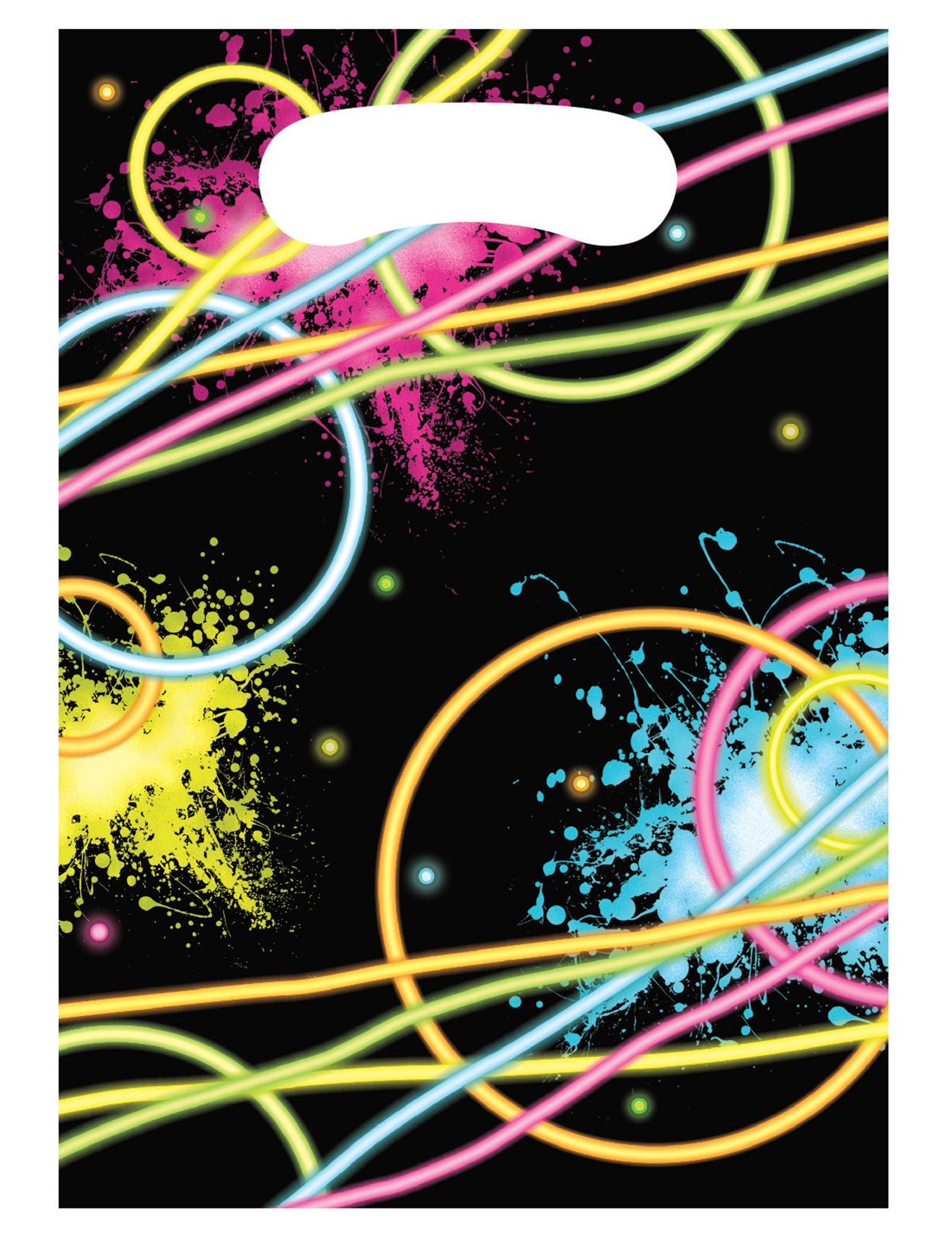 8 dárkových tašek Glow Party 16,5 x 22,8 cm