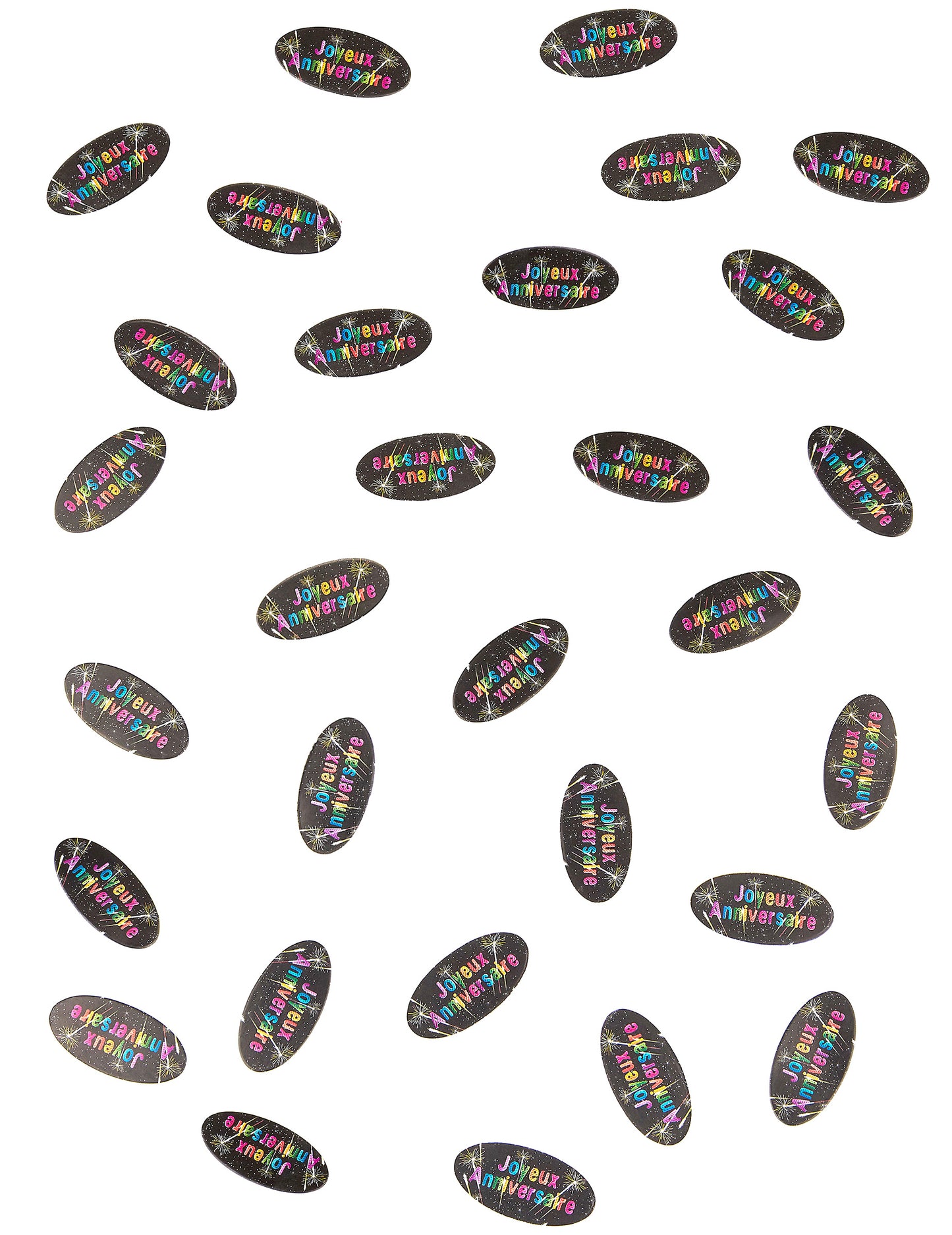 80 narozeninových ohňostrojů Papírové konfety na stůl 4 x 2 cm