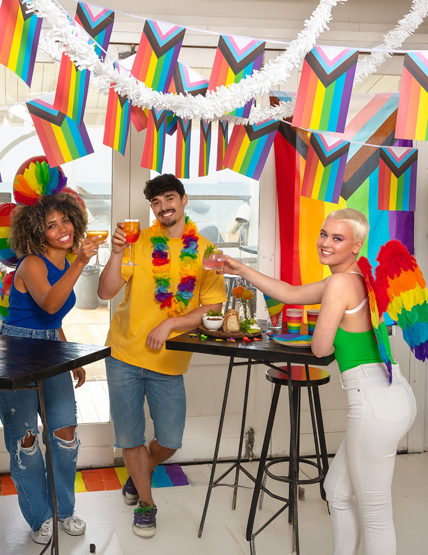 Vícebarevná křídla 50 x 50 cm dospělý