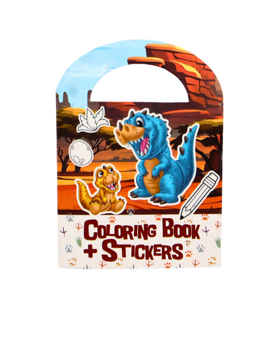 Omalovánky s nálepkami dinosauři