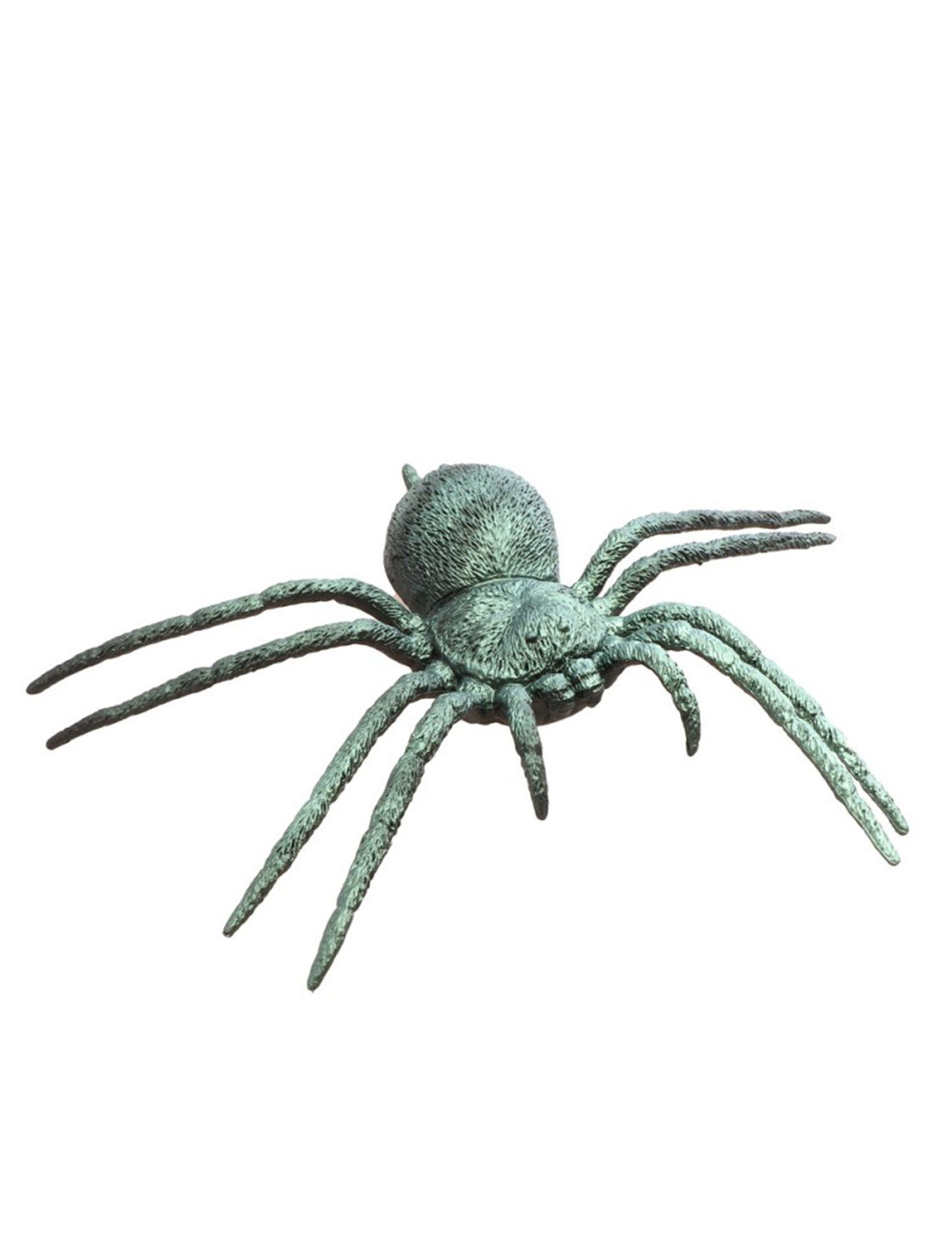 Araignée en plastique vert irisé 23 cm