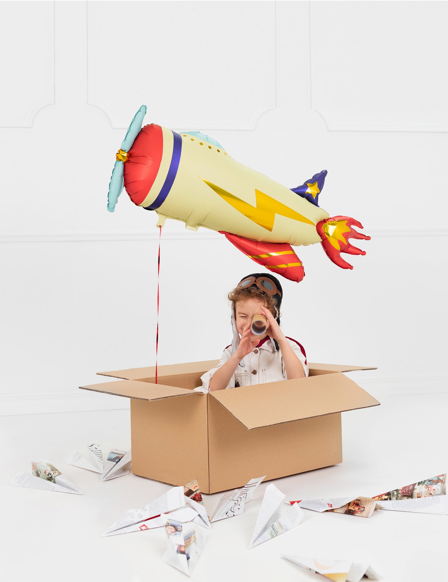 Fóliový balónek ve tvaru letadla 91 cm