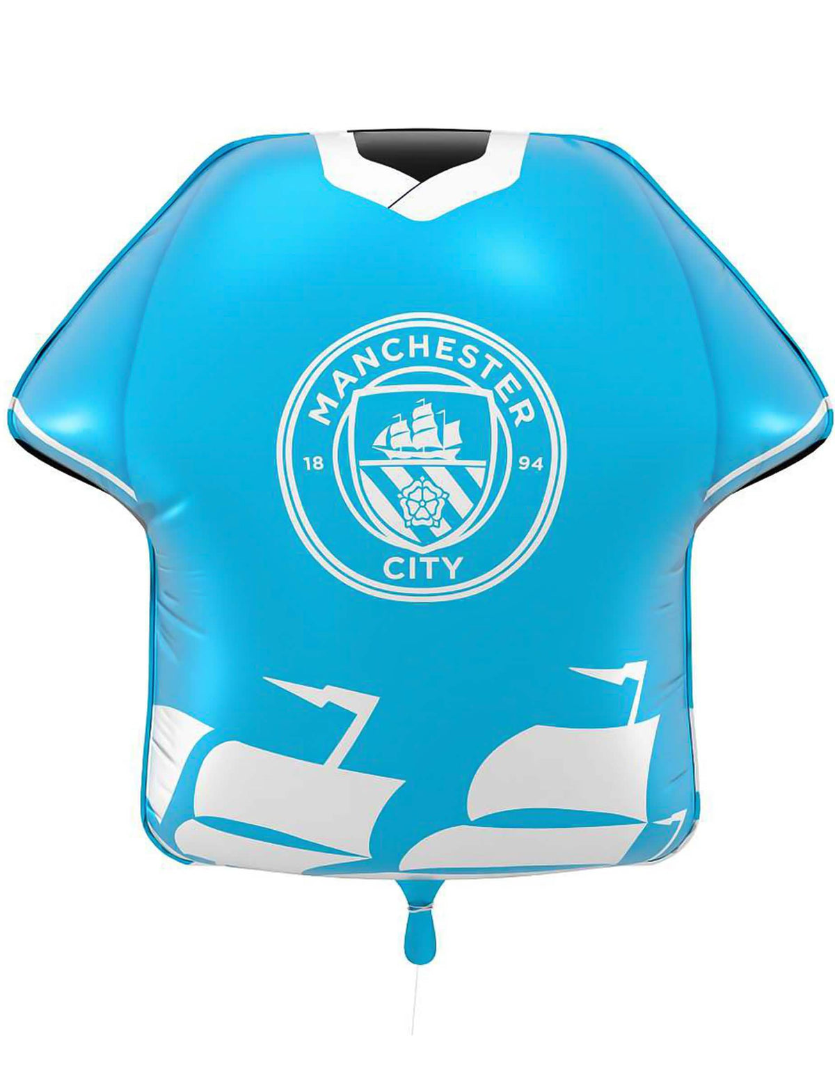 Modrý hliníkový balón ve tvaru dresu Manchester City Football Club 52 x 51 cm