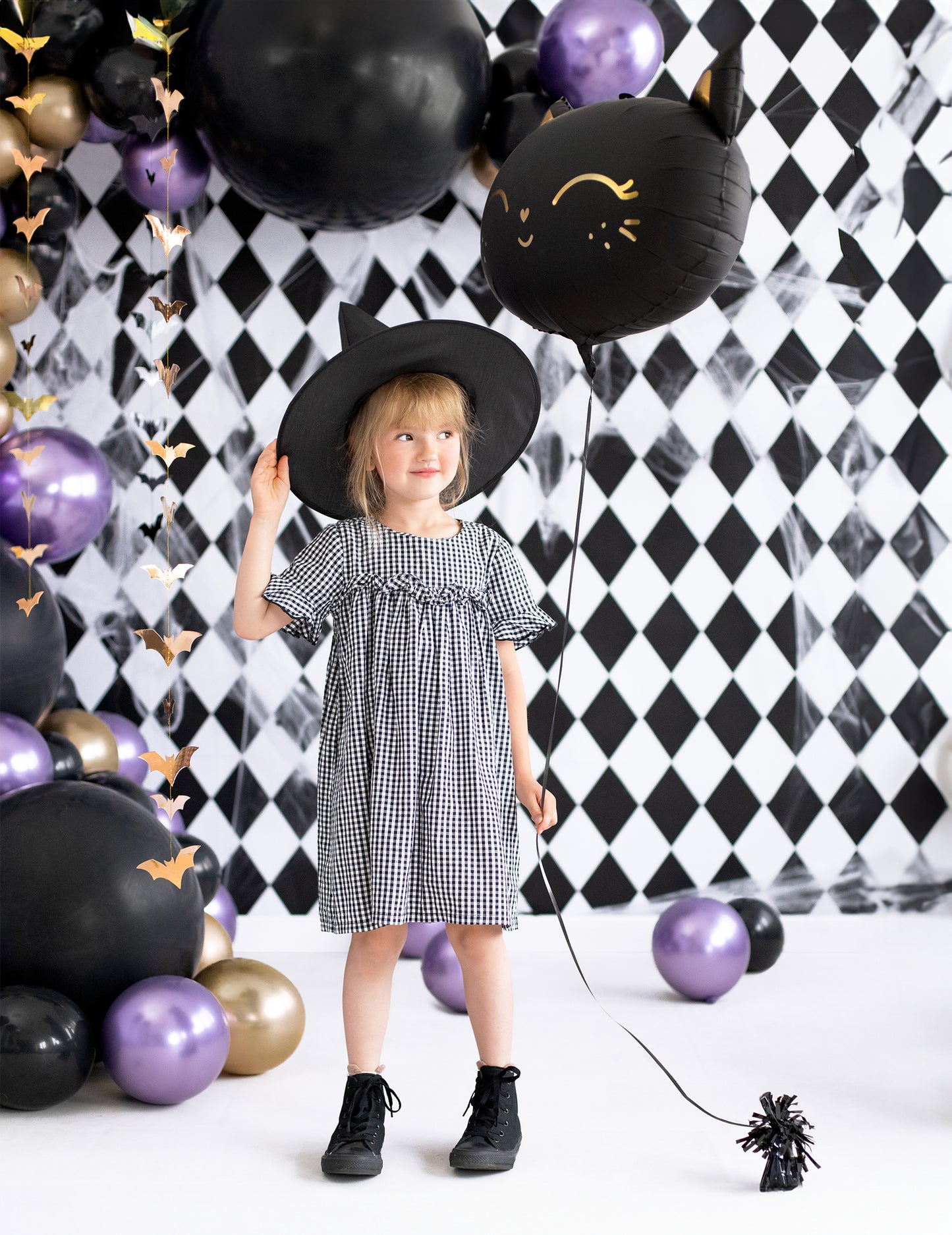 Hliníkový balónek Černá kočka 48 x 36 cm