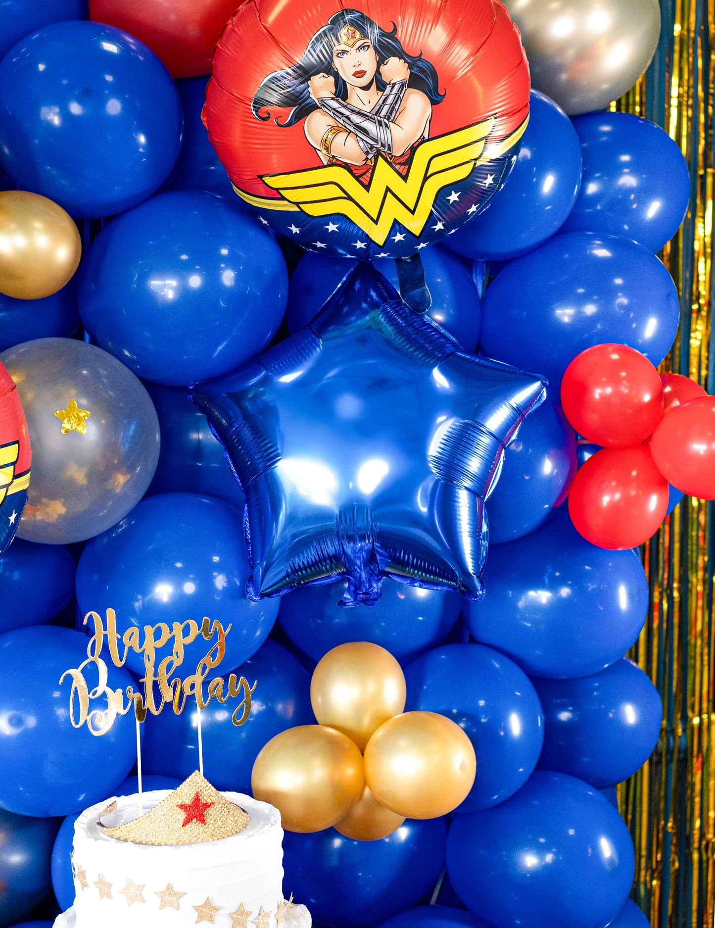 Fóliový balónek modrý s hvězdou 45 cm