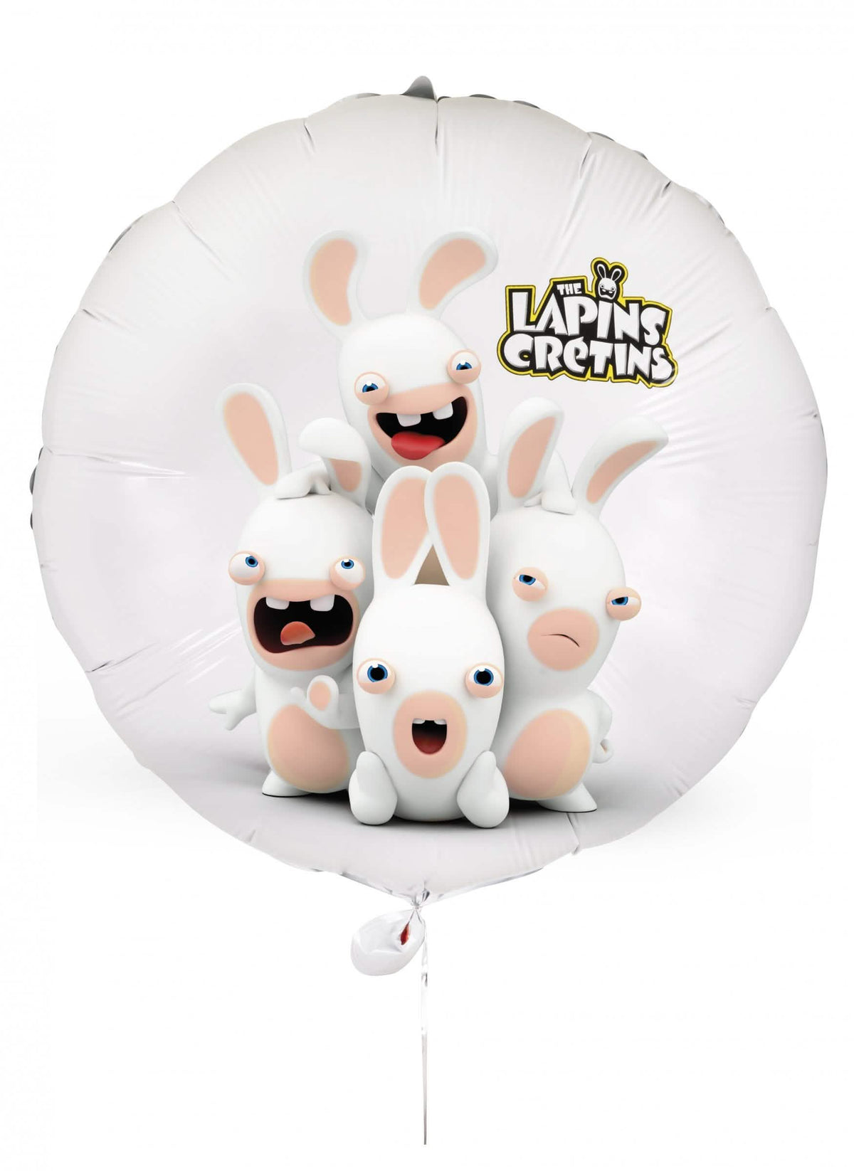 Hliníkový balón Raving Rabbids bílá s postavami