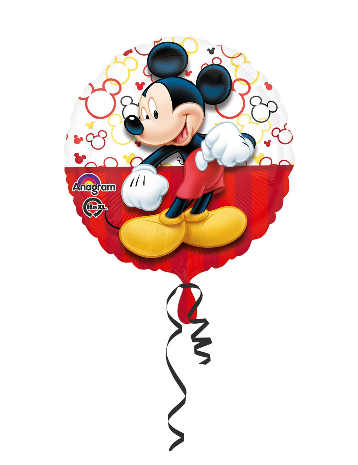 Hliníkový balon Mickey Mouse pro dítě červená a bílá s motivy