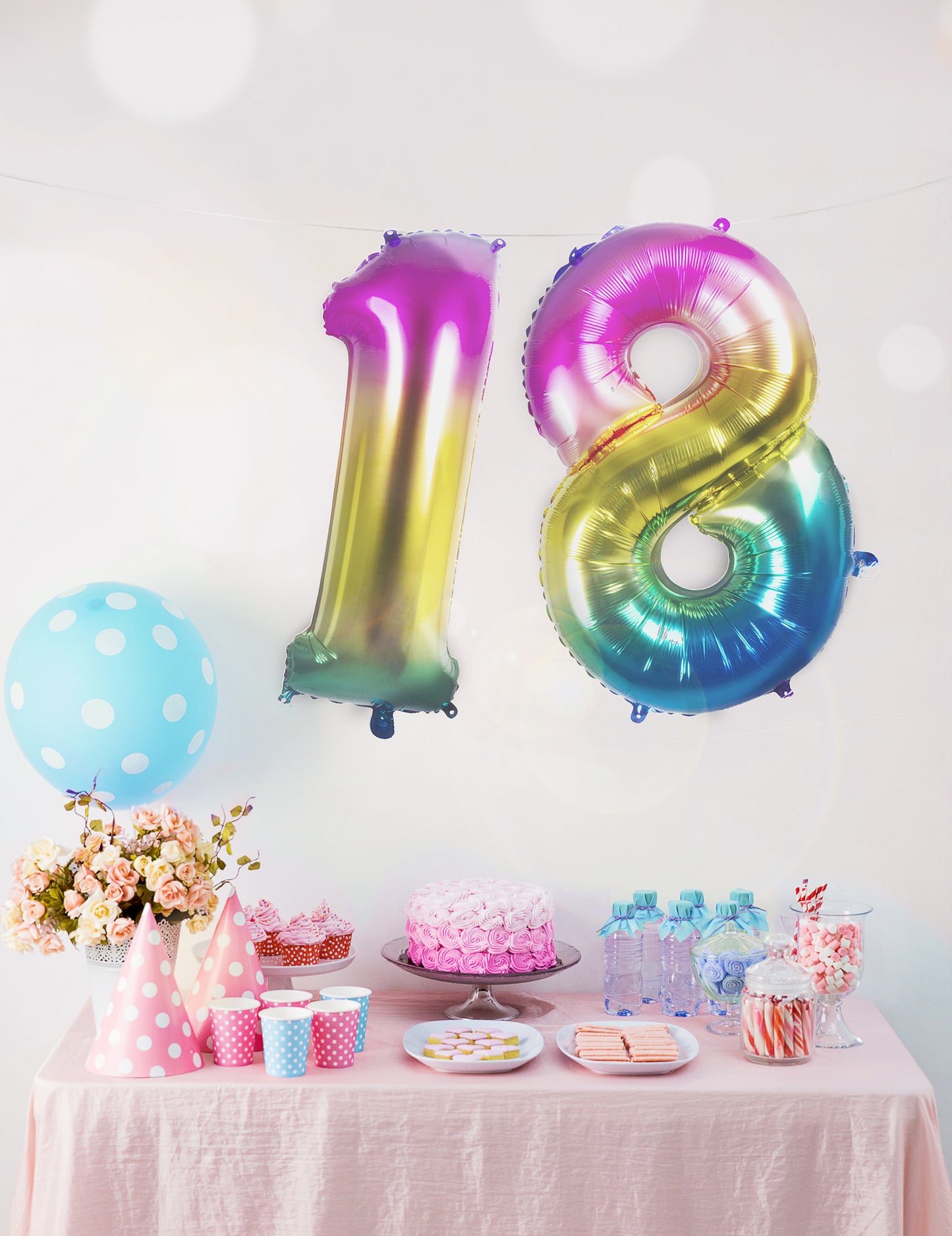 Vícebarevný fóliový balónek 86 cm