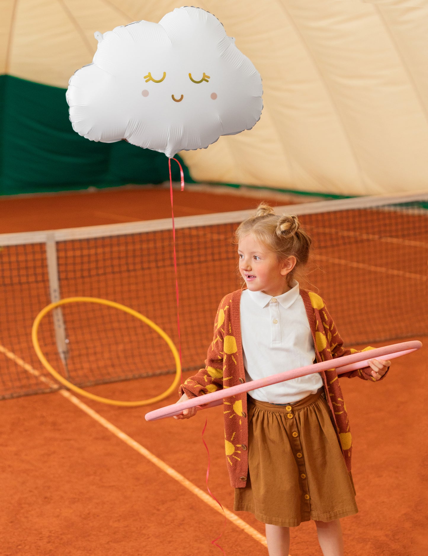 Fóliový balónek s úsměvem v obláčku 51 x 35,5 cm