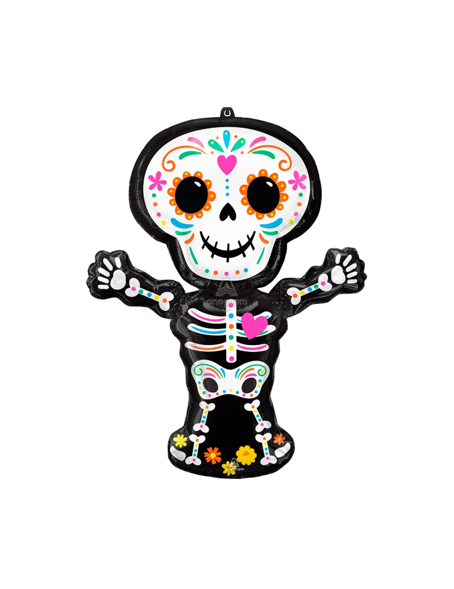 Dia de los muertos kostra fóliového balónku 66x86 cm