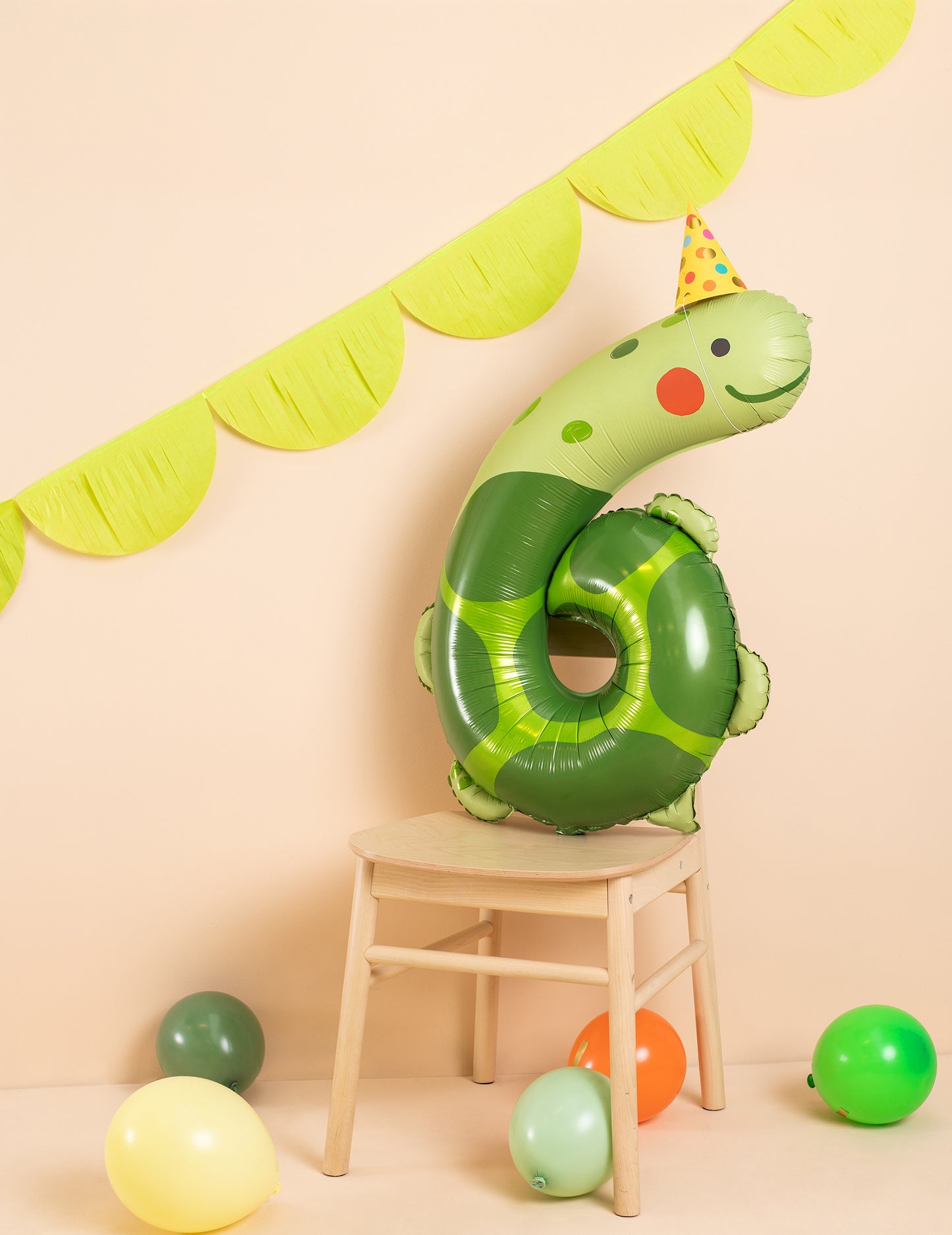 Fóliový balónek želva číslo 6 75 x 96 cm