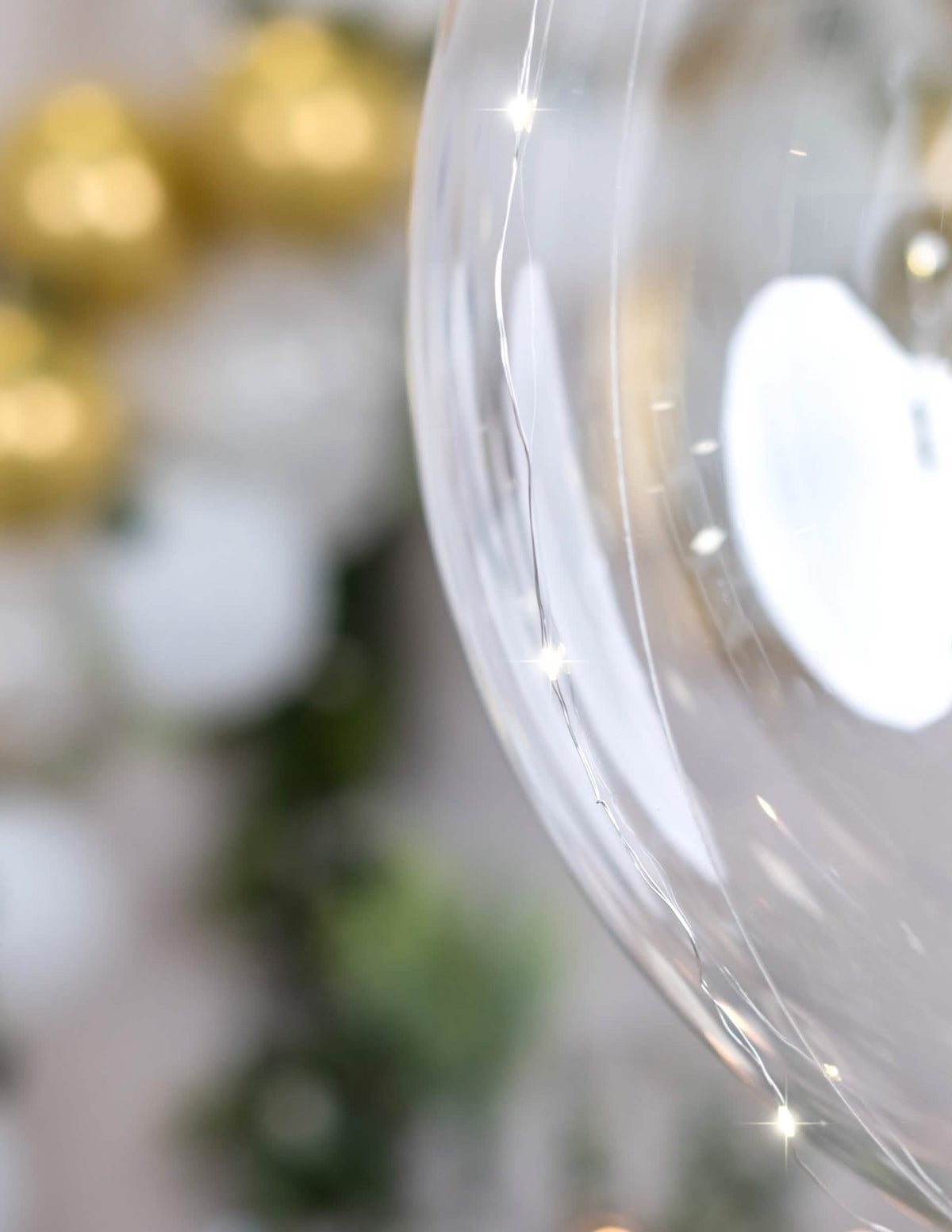 Detail LED drátu průhledná krystalová bublinková balón pro oslavu