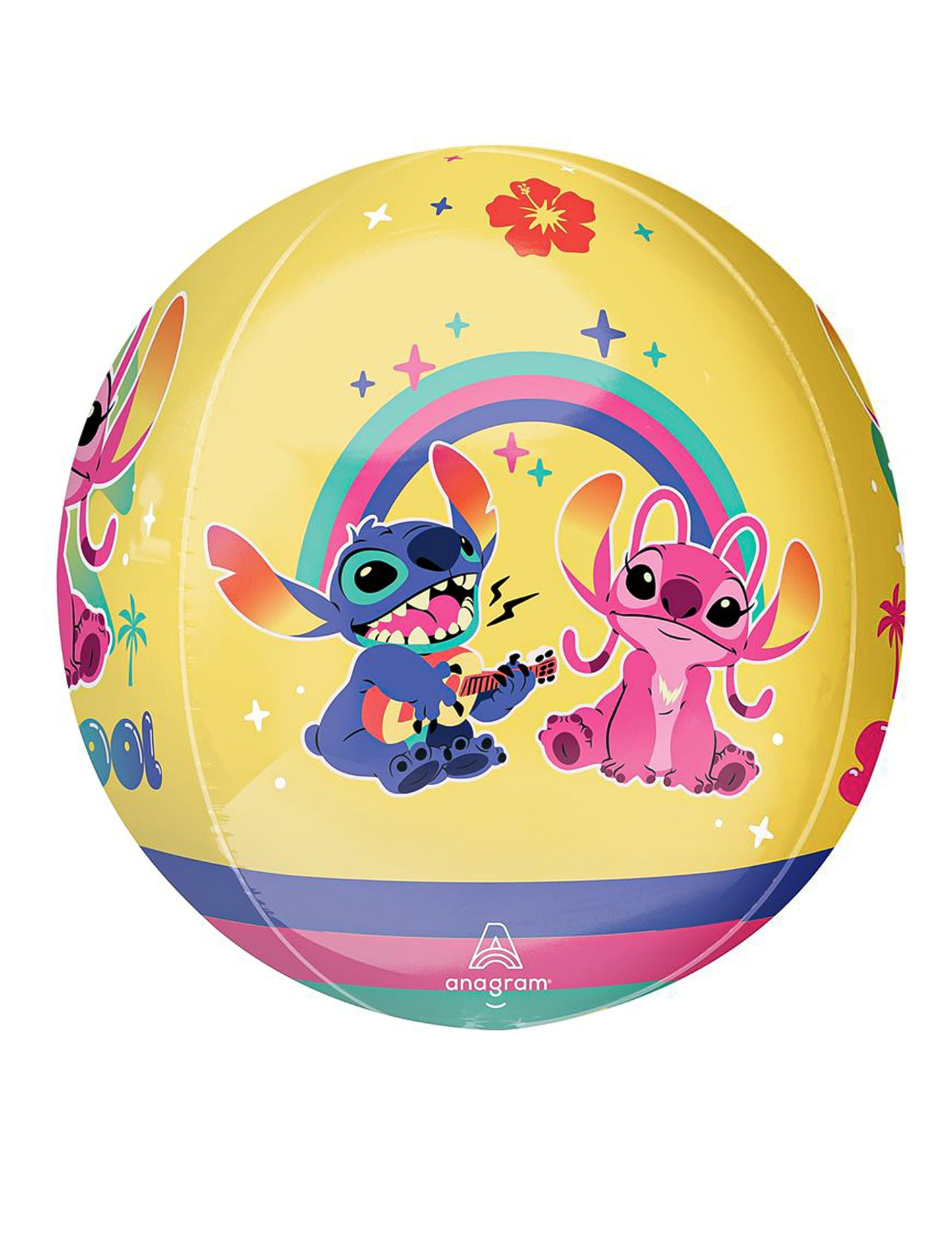 Ballon bulle transparent Angel de Lilo + Stitch 38 x 40 cm