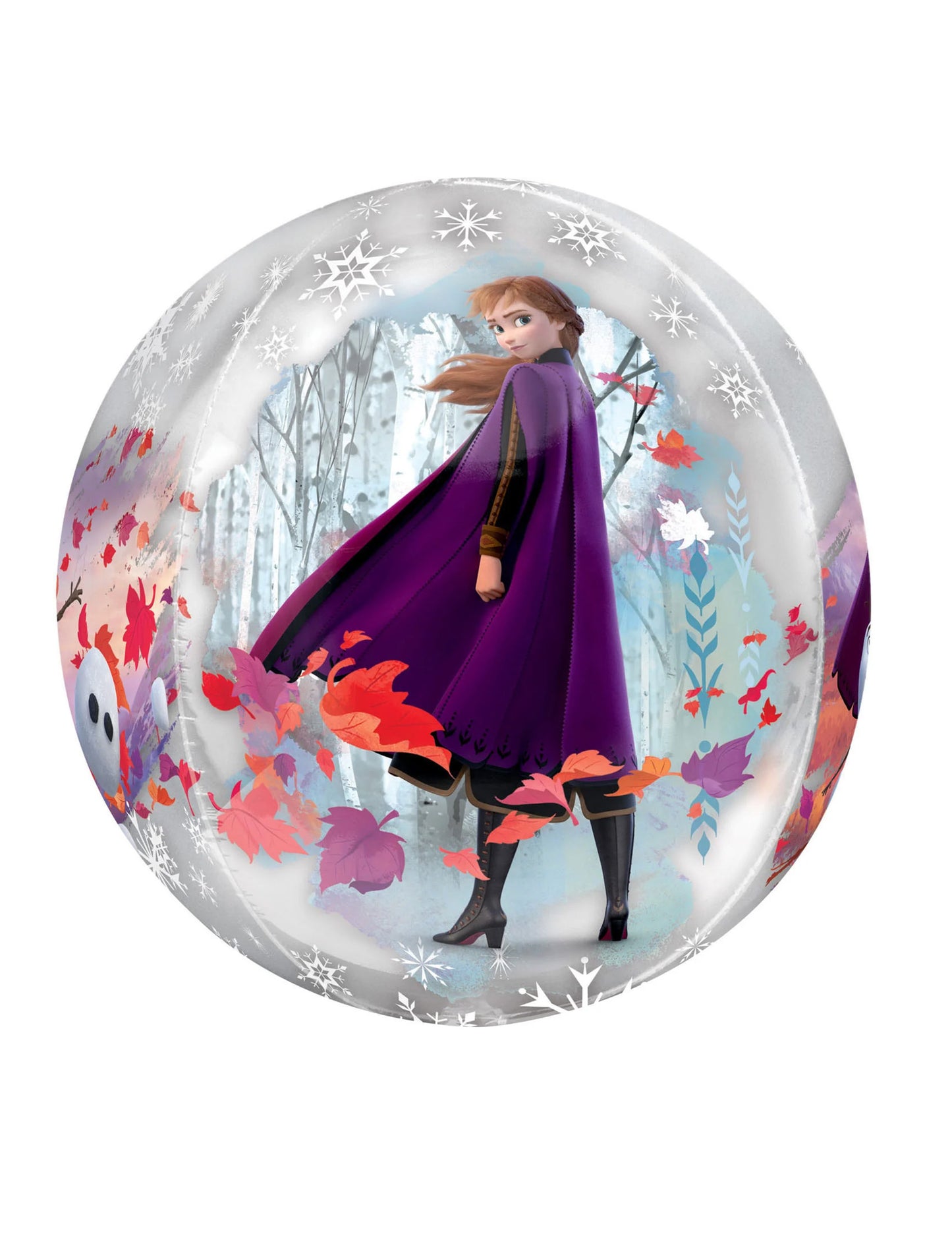 Ballon bulle transparent La Reine des Neiges 2 38 x 40 cm
